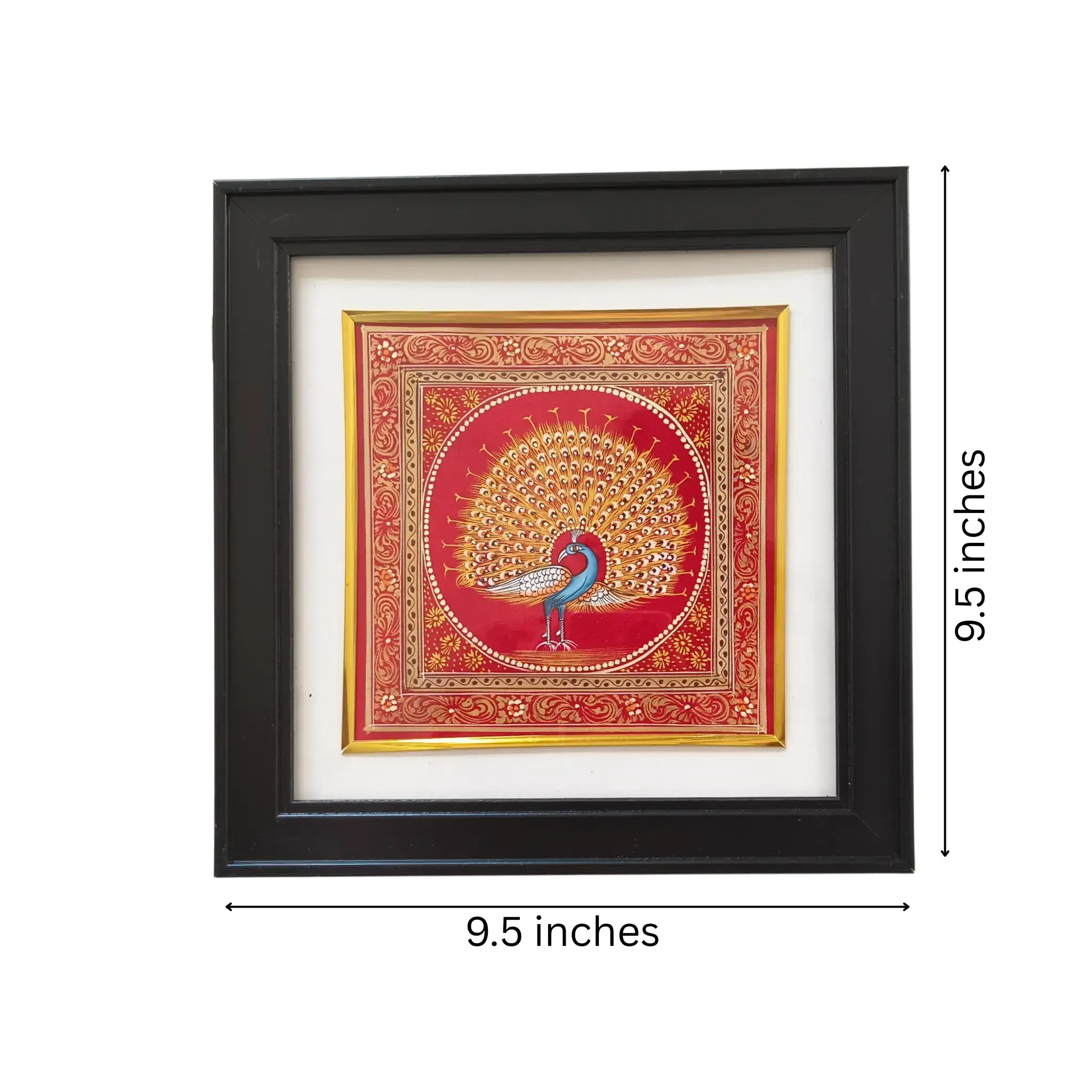 Rajasthan Miniature - The Peacock Painting - Image 3