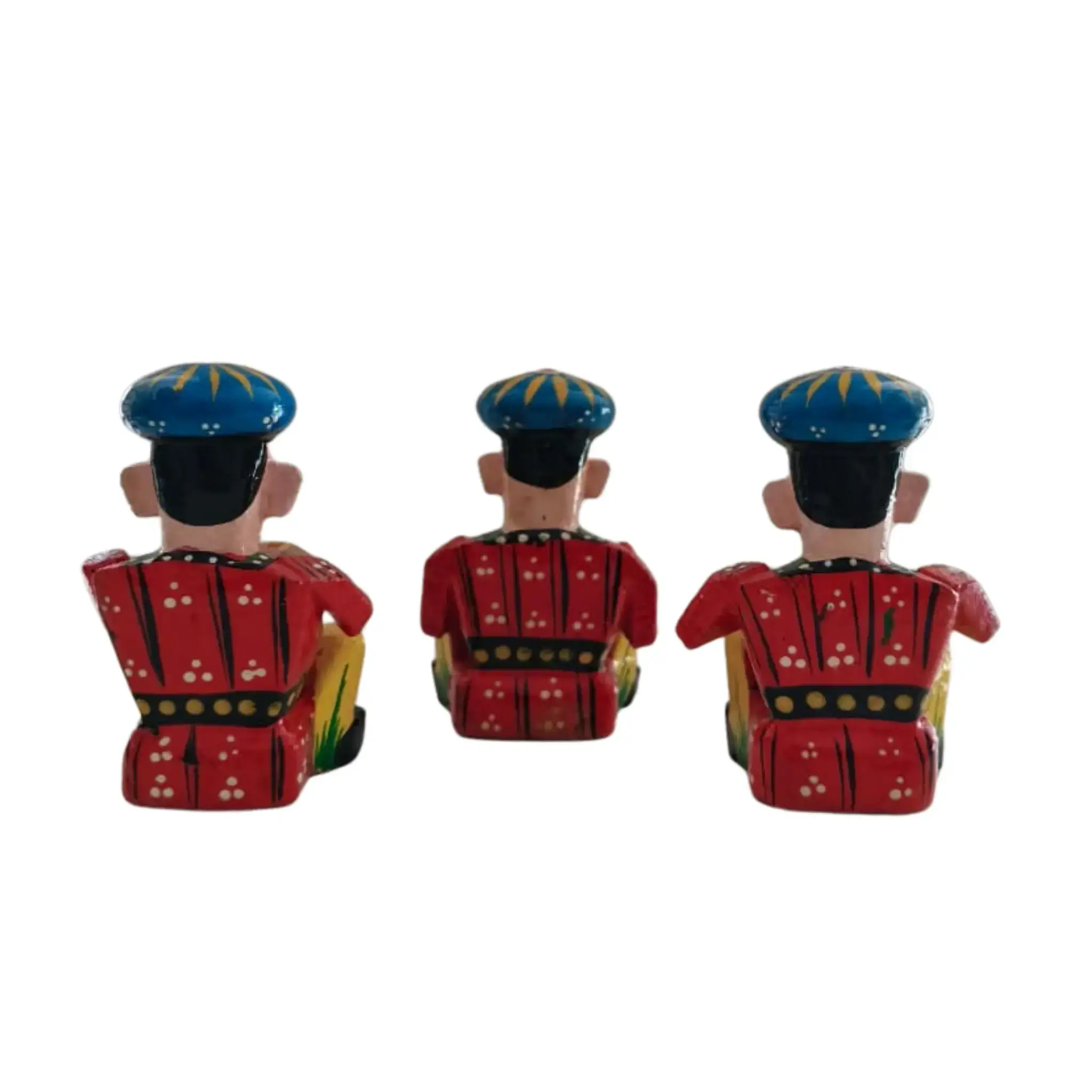 Set of 6 Handcrafted Rajasthani Musician Statues | Ethnic Home Decor - Image 5
