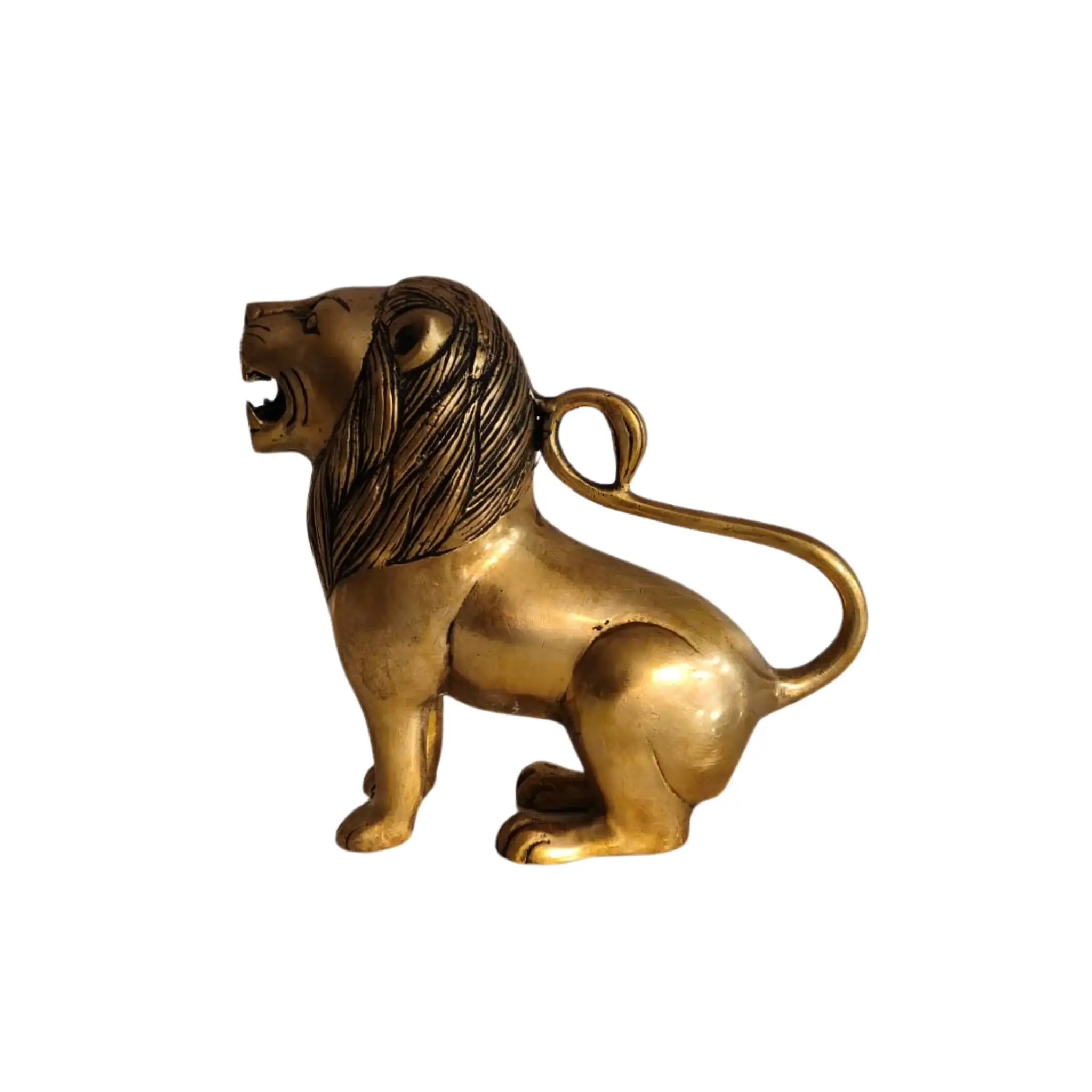 Regal Brass Lion Statue - Majestic Animal Figurine for Home Decor - Image 5