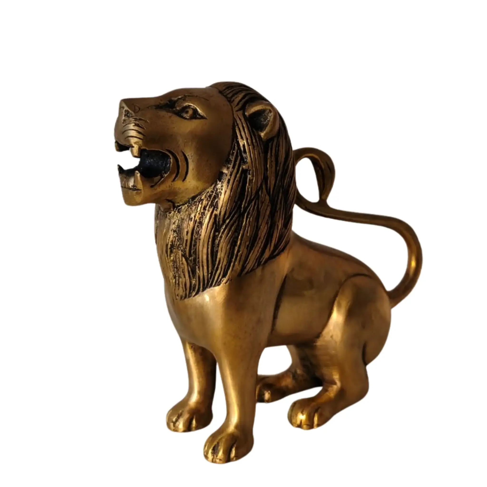 Regal Brass Lion Statue - Majestic Animal Figurine for Home Decor - Image 7