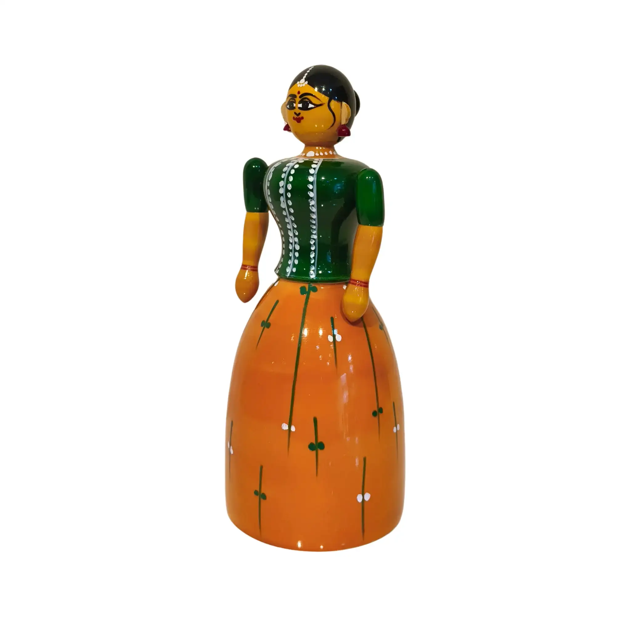 Regal Etikoppaka Lacquer Wooden Lady - Image 3