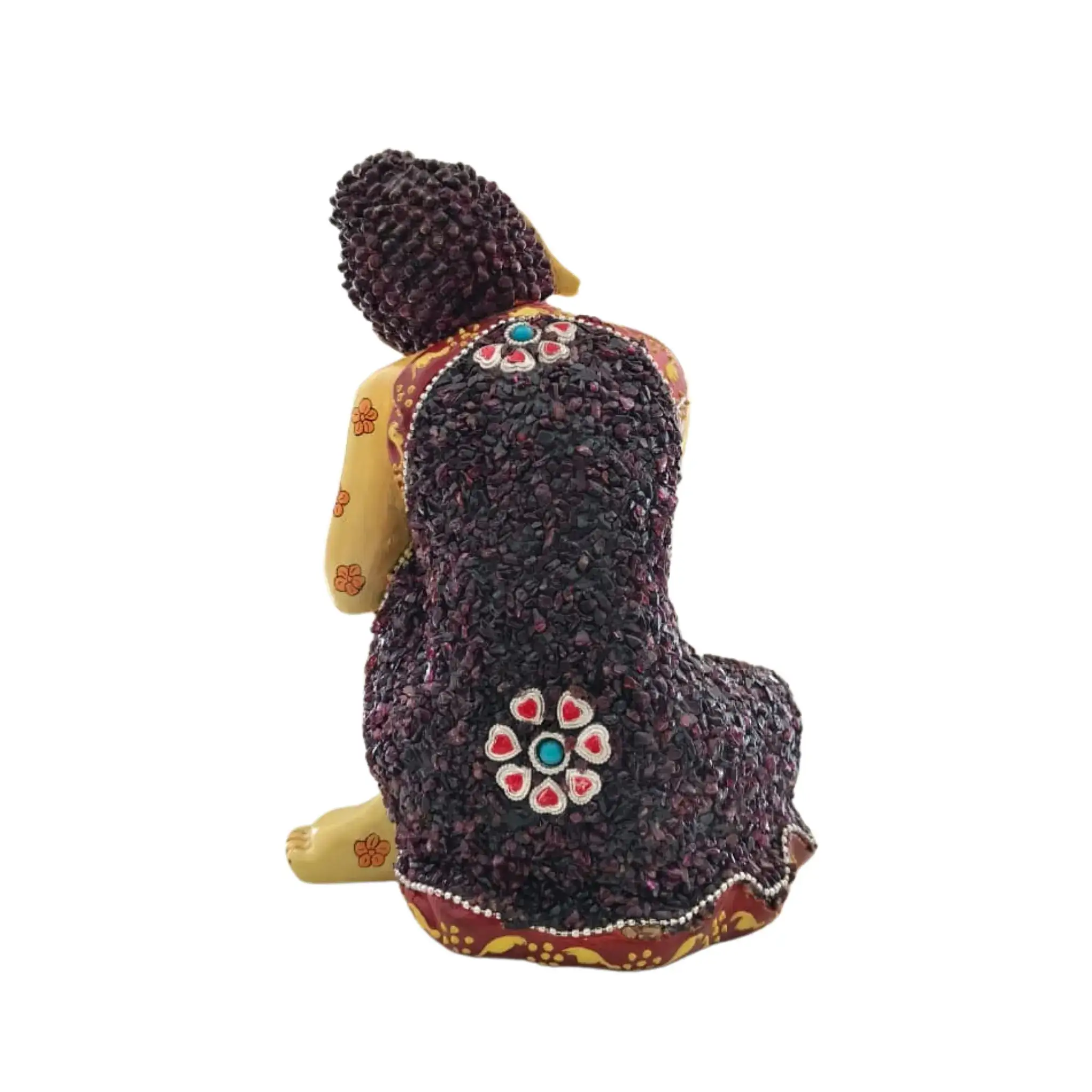 Resin Buddha Idol with Stones | Decorative Spiritual Sculpture - Image 7