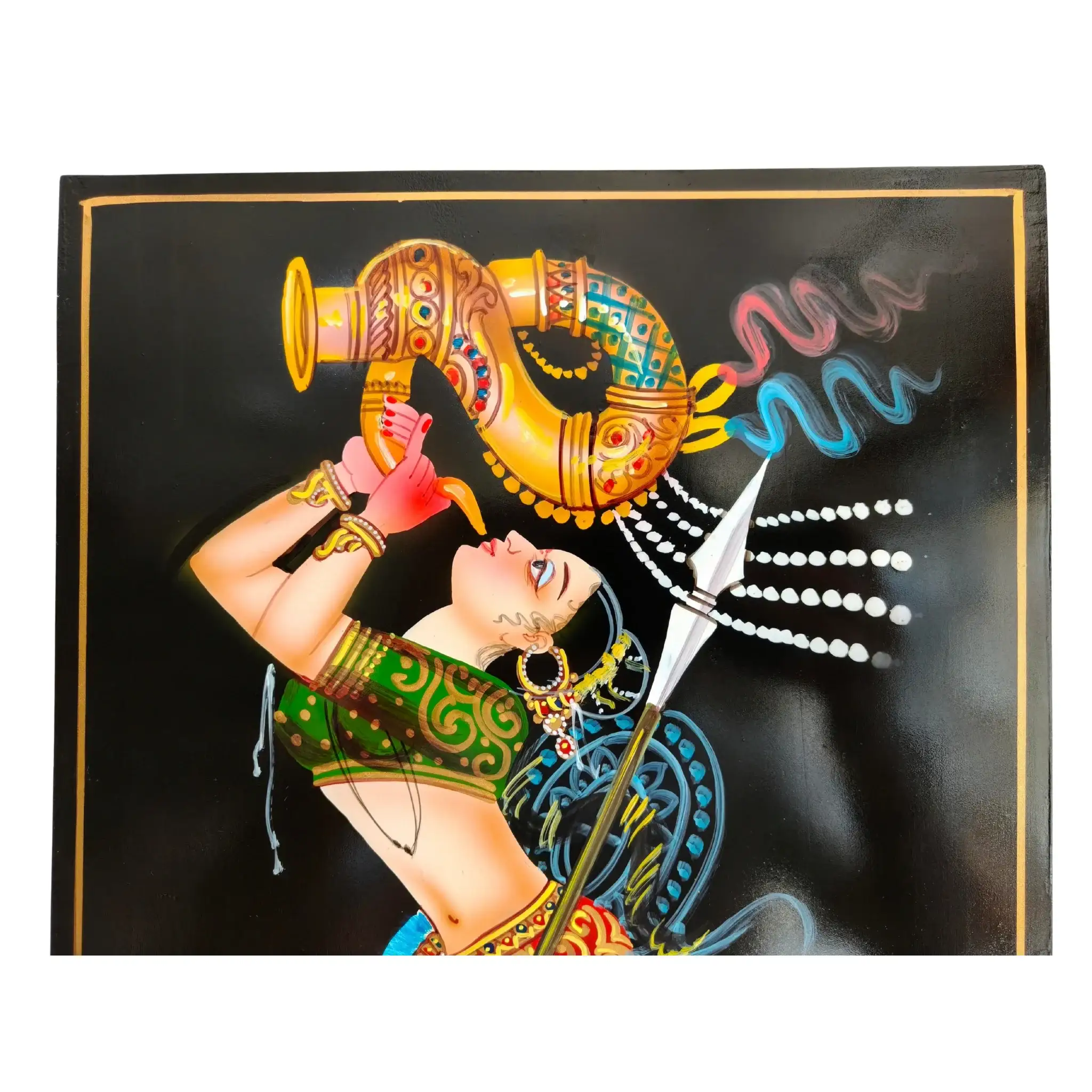 Rhythms of Tradition – Folk Musician Nirmal Painting - Image 3