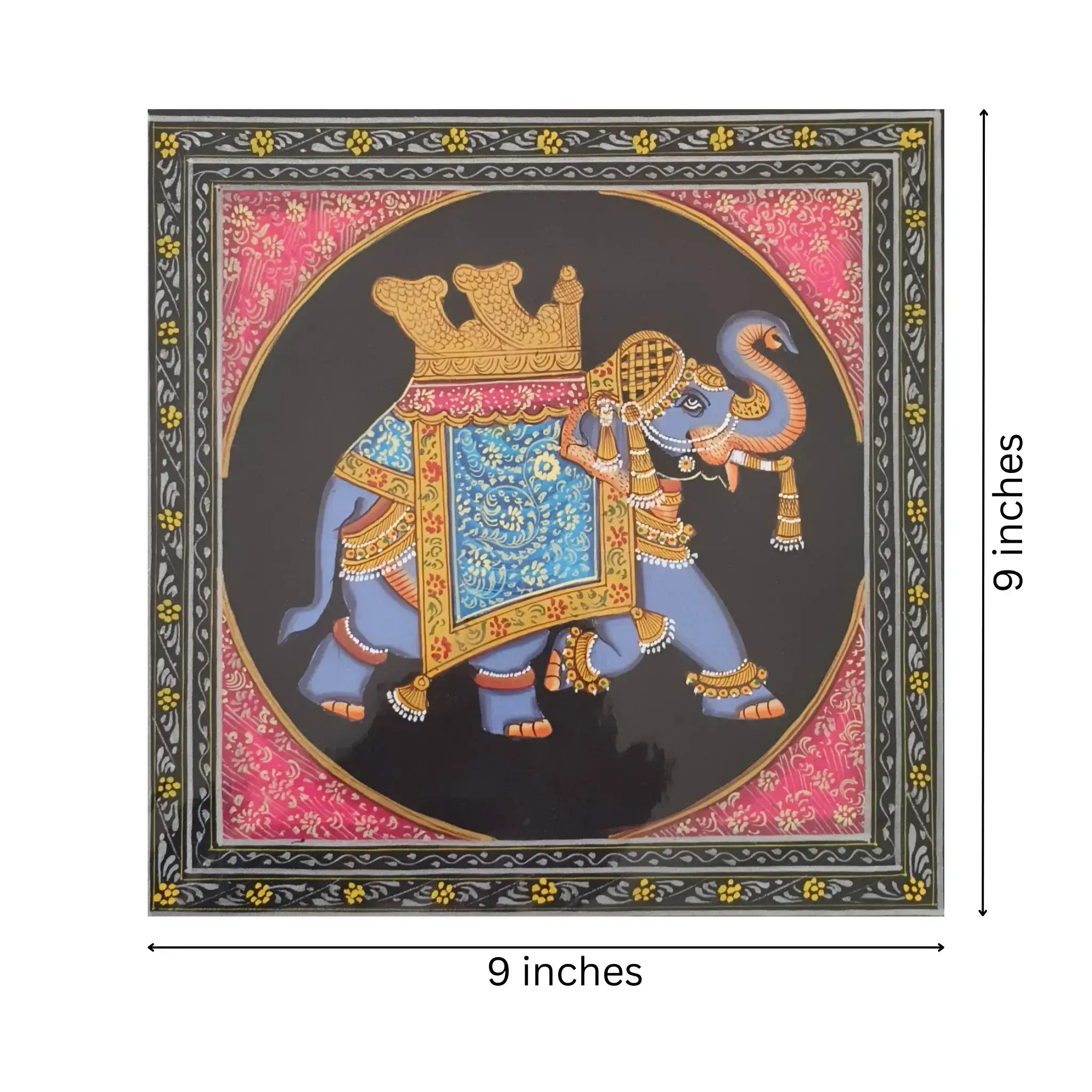 Royal Indian Elephant Miniature Painting - Image 3