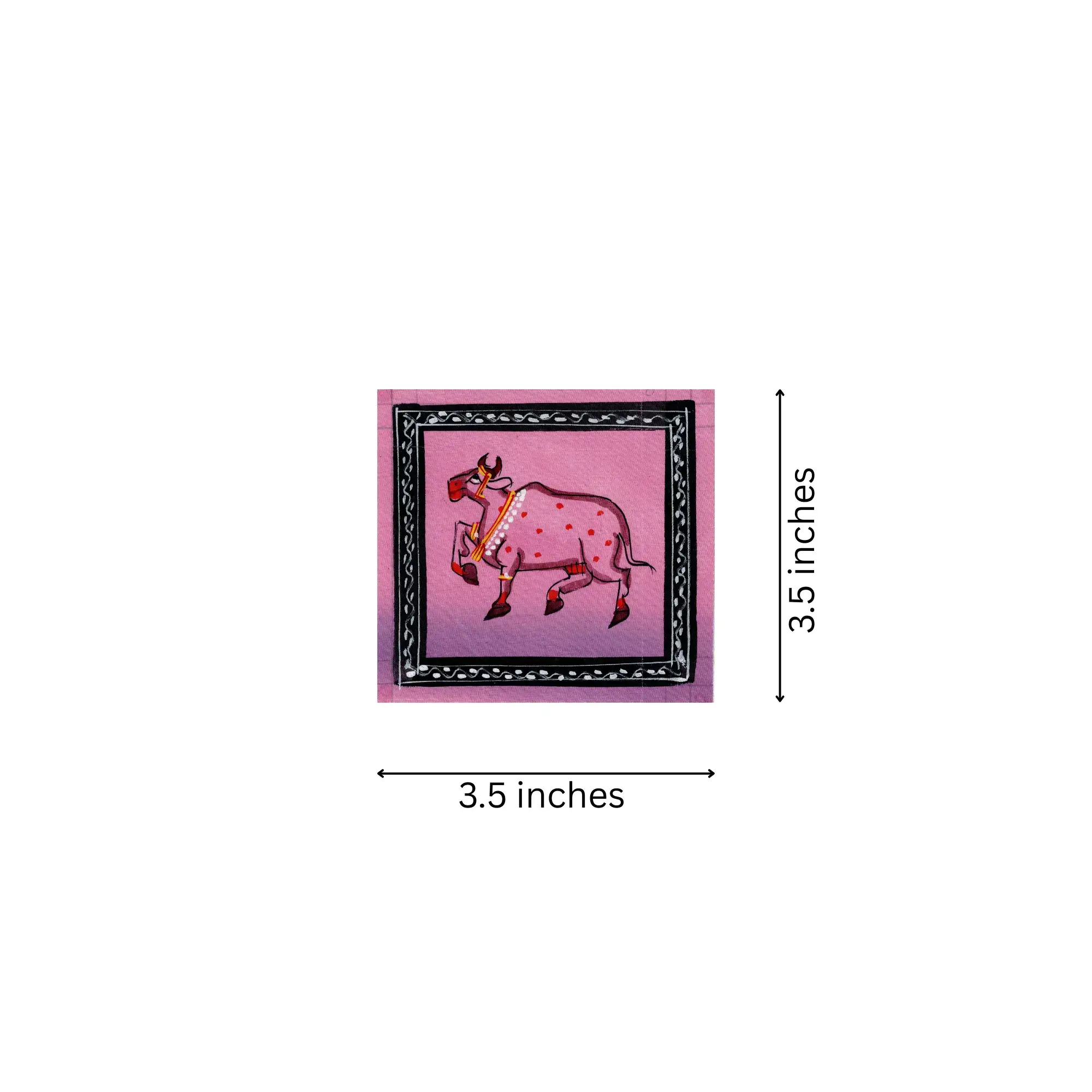 Sacred Cow – Symbol of Prosperity and Devotion Pichwai Painting - Image 3