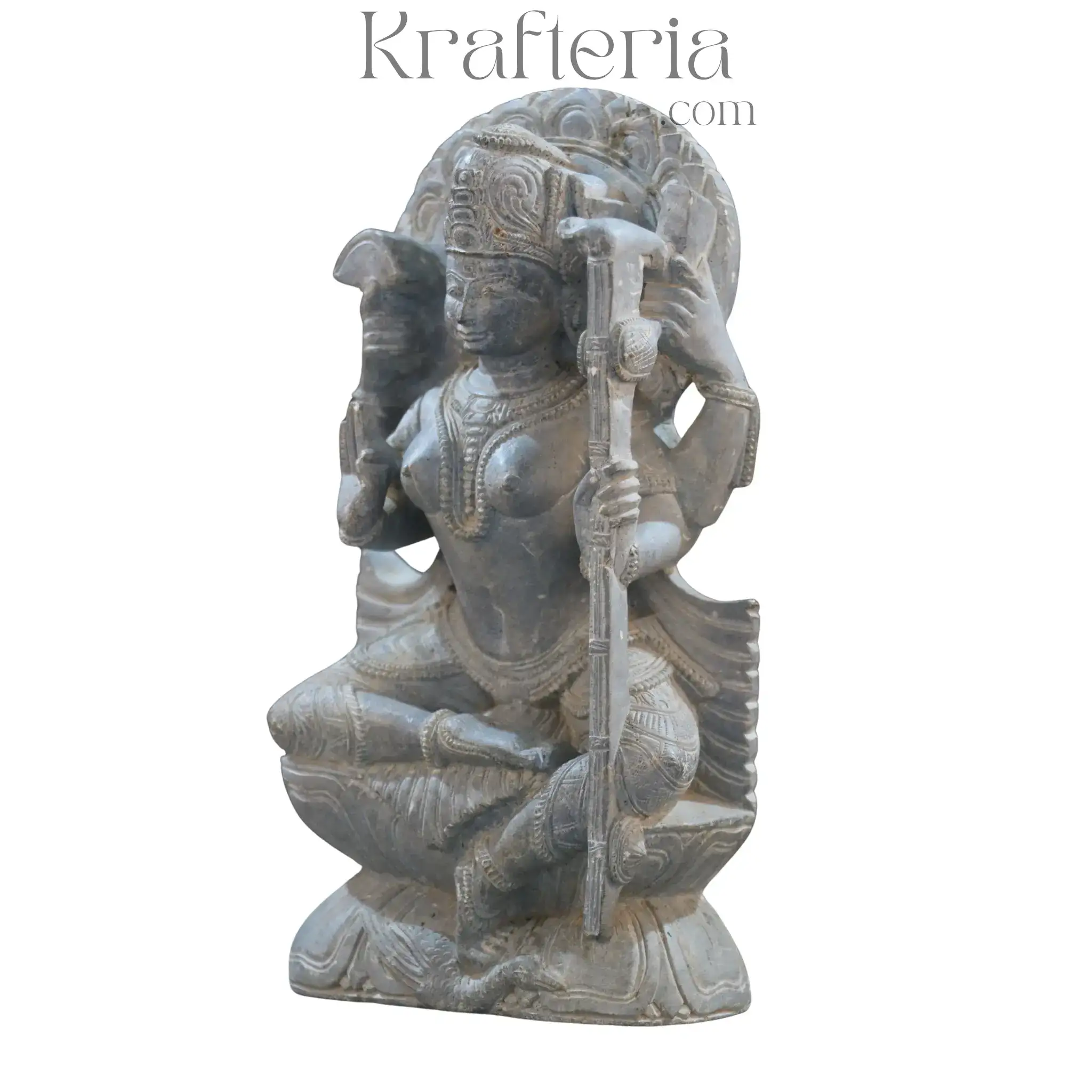 Saraswathi Sculpture – Goddess of Wisdom and Arts - Image 2