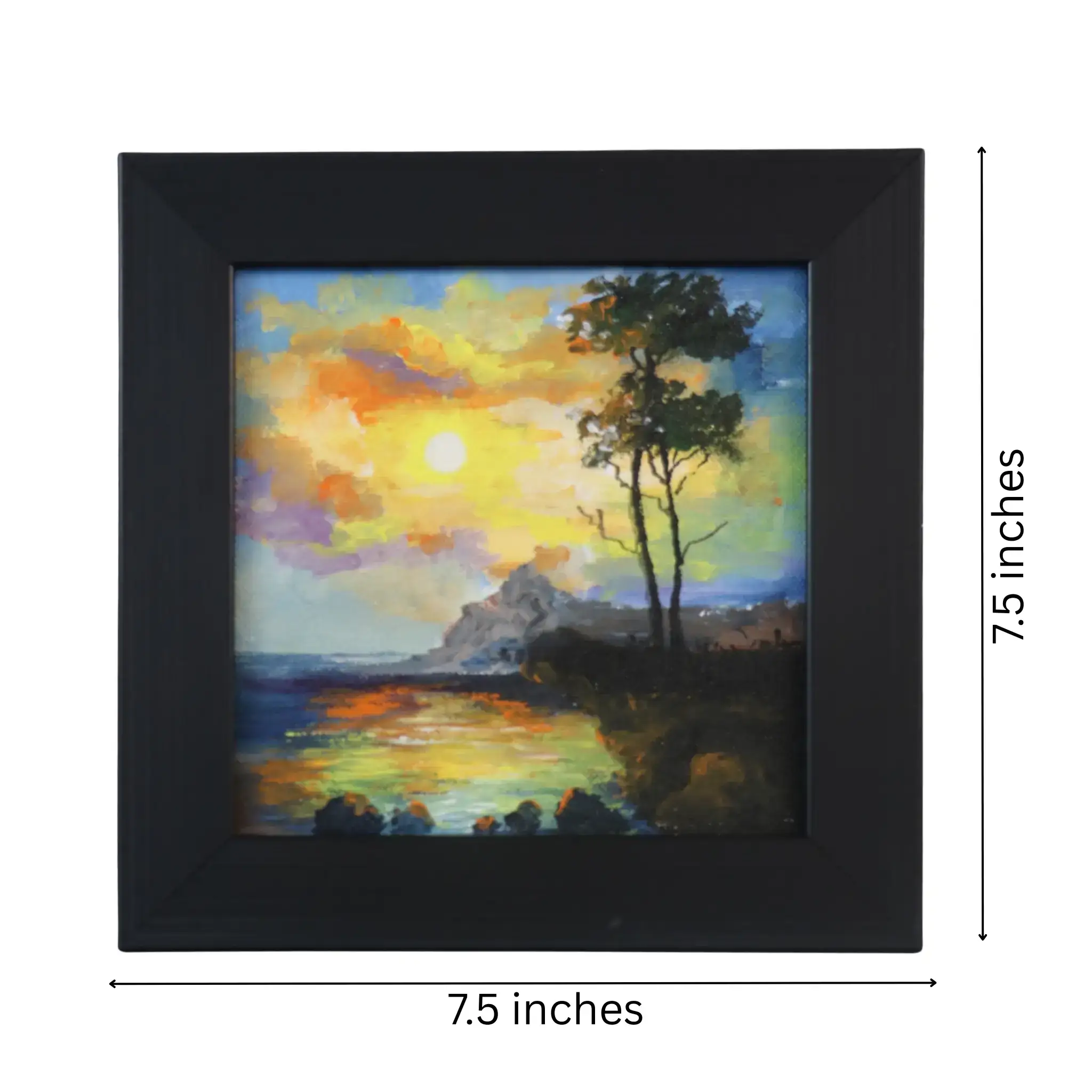 Sunlit Sea Shore – Landscape Mural Painting - Image 3