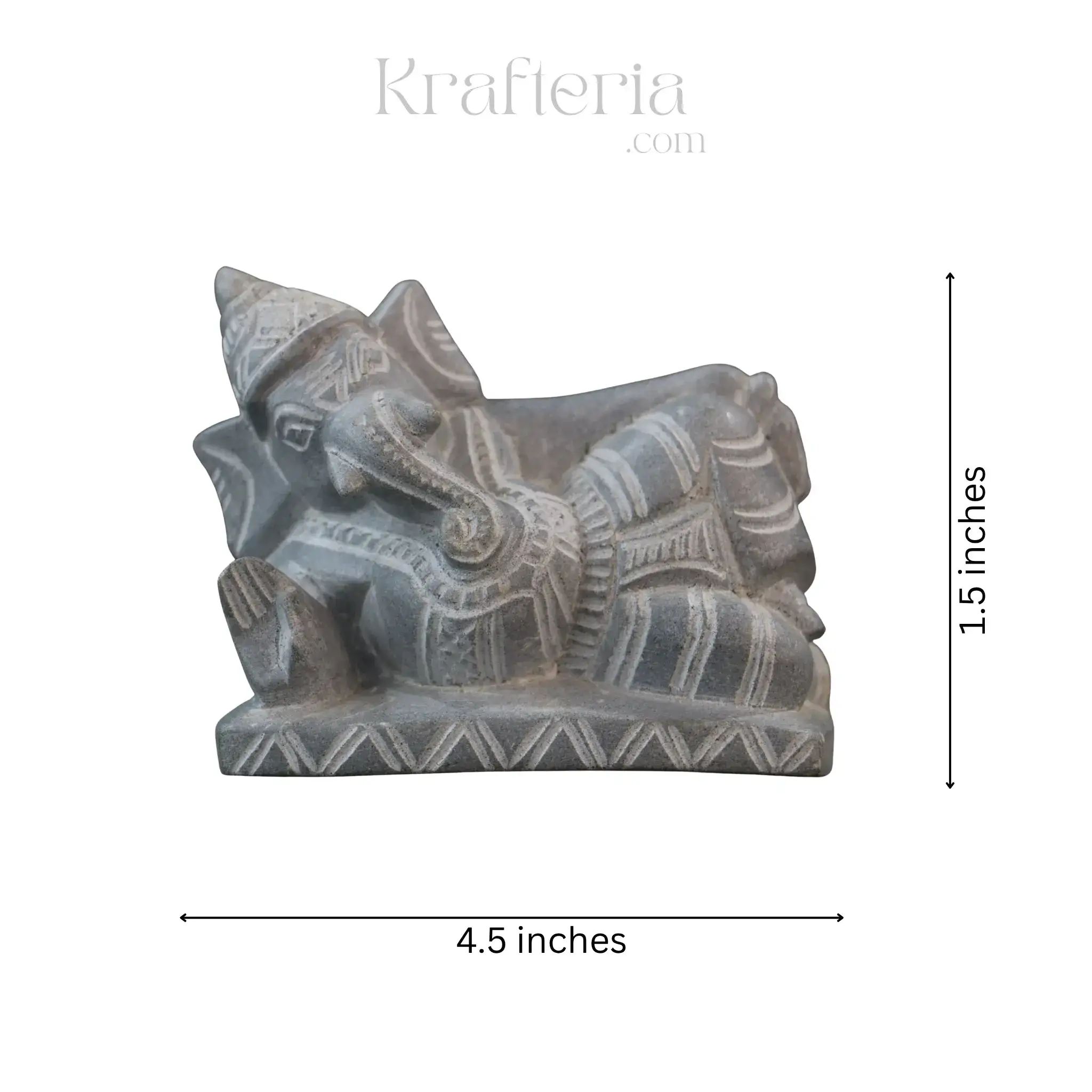 Lord Ganesha in Sleeping Pose – Soft Stone Decorative Idol - Image 10