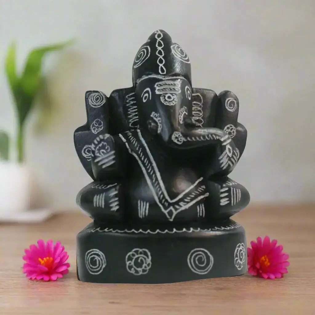 Ganesh Ji Statue in Soft Stone – Puja & Decorative Use - Image 6
