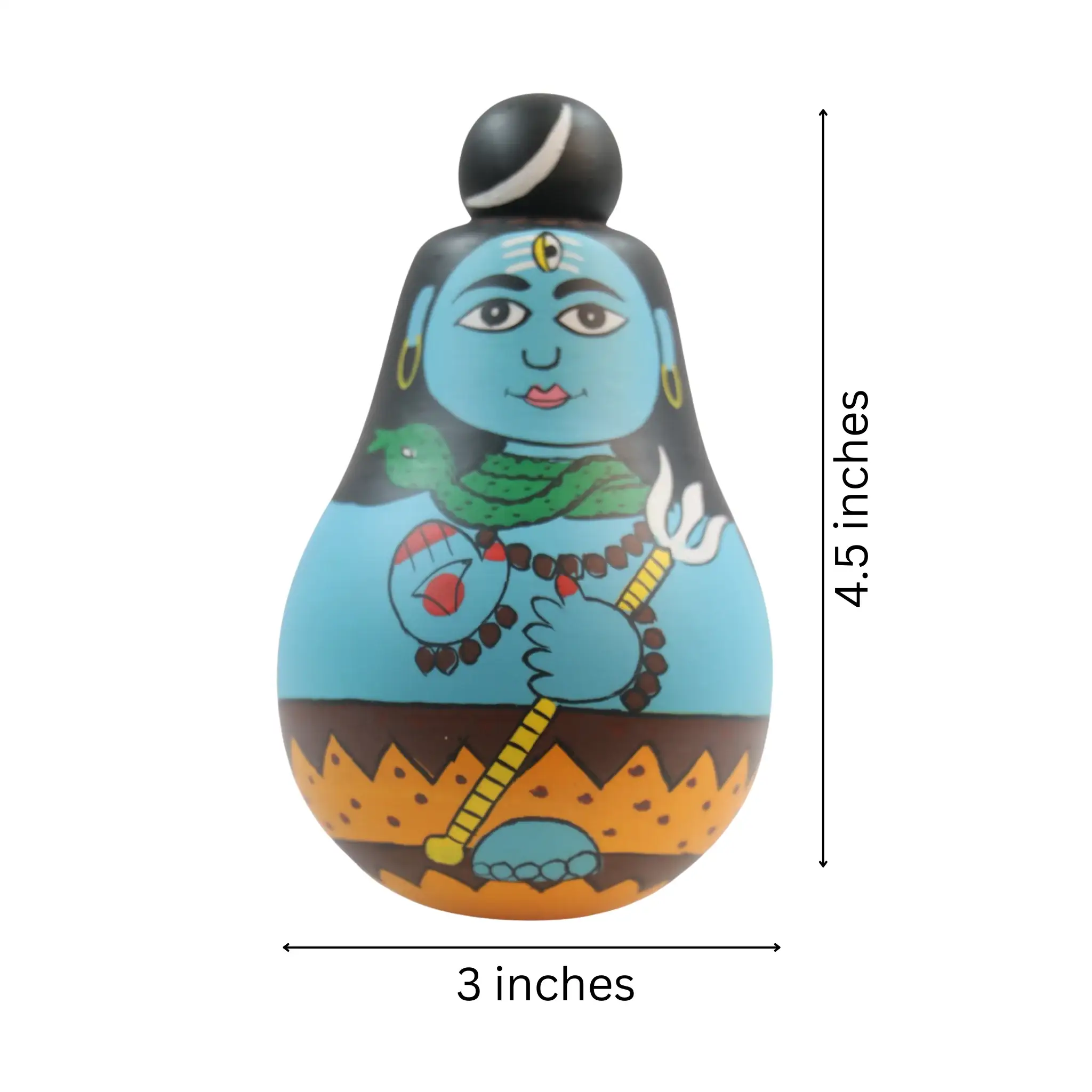 Spiritual Balancing Shiva Idol – Handcrafted Wooden Art - Image 5