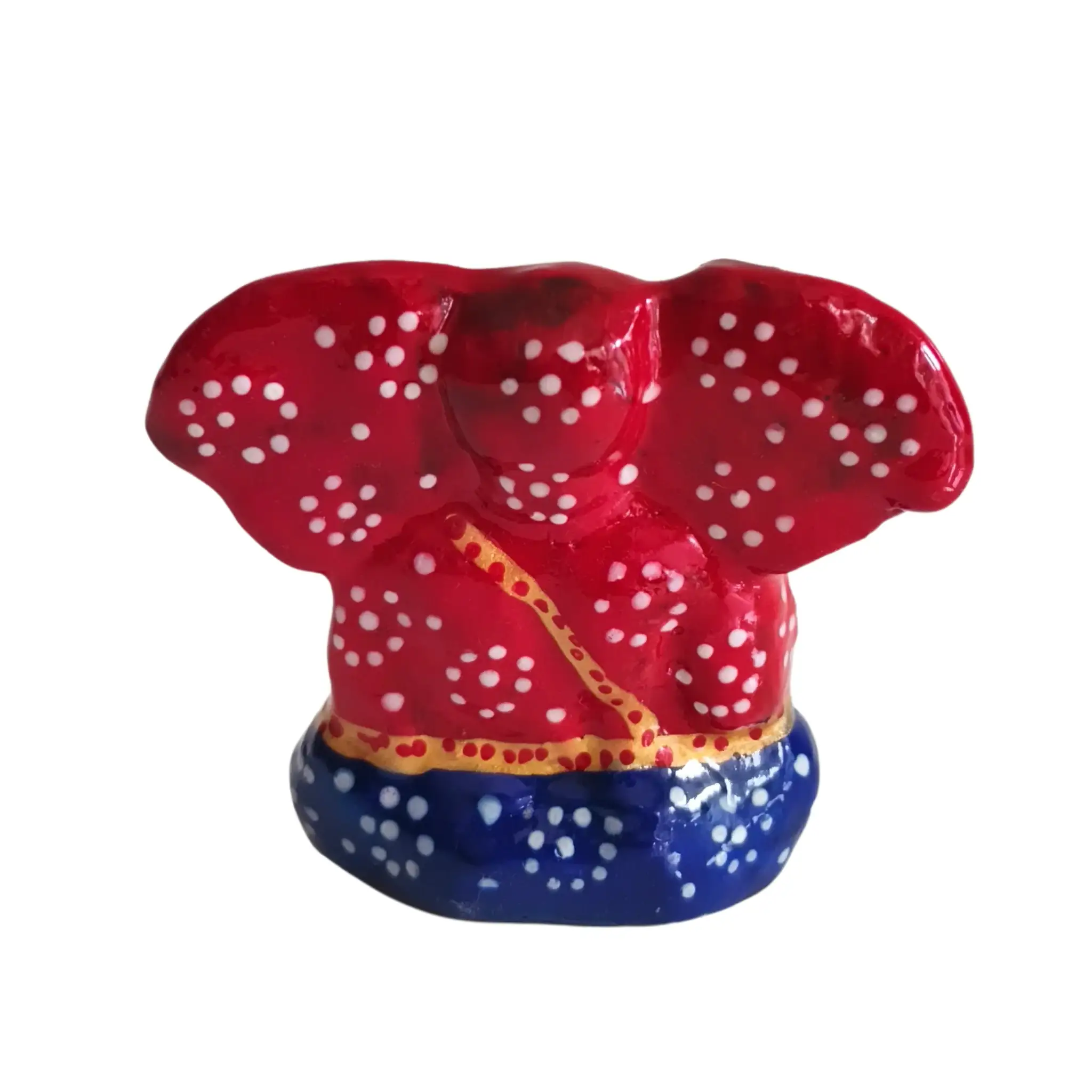 Handcrafted Terracotta Ganesha Figurine - Colorful Indian Folk Art Decor - Image 5