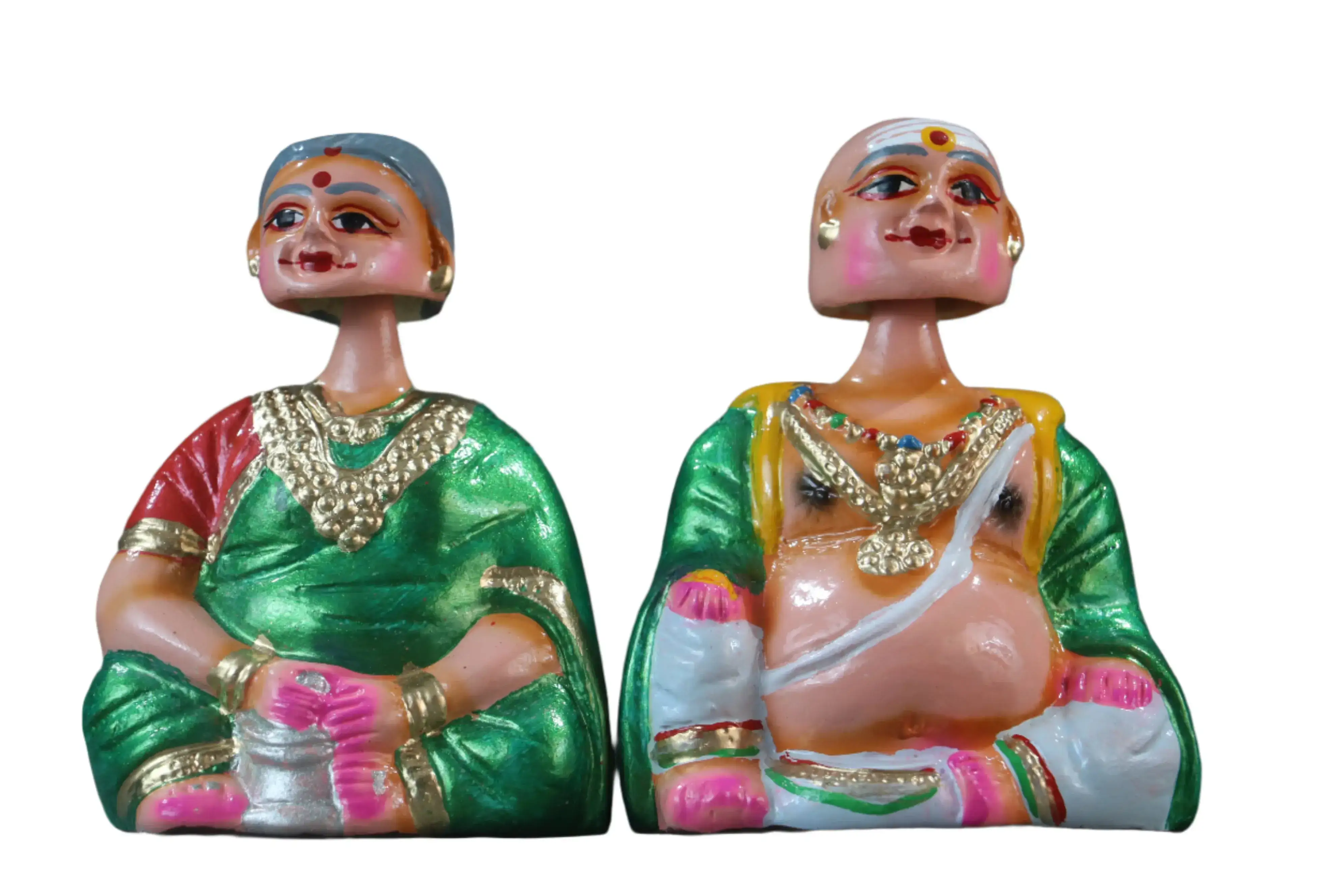 Traditional Thanjavur Dolls – Handcrafted South Indian Golu Figurines | Thalayatti - Image 3