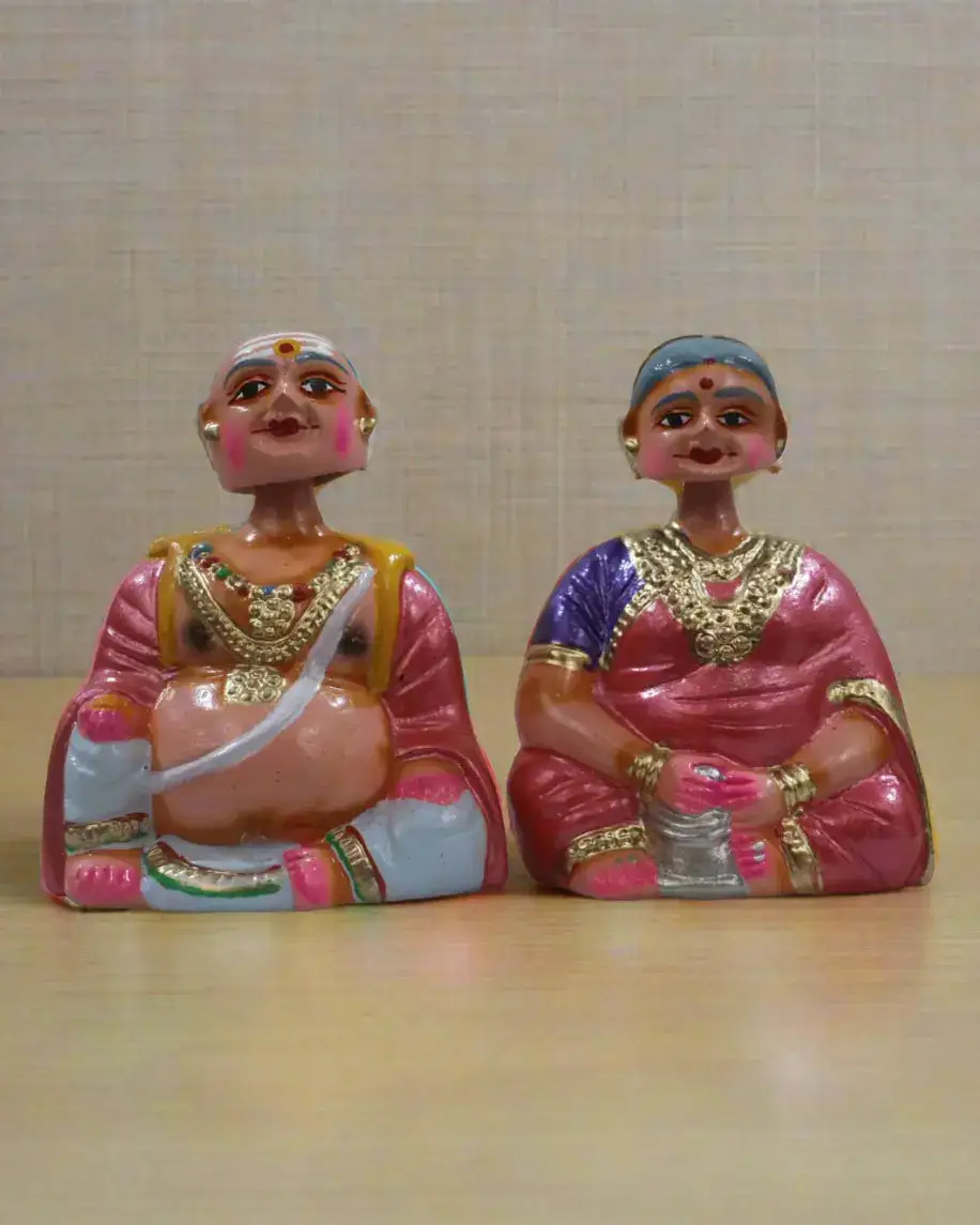 Traditional Thanjavur Dolls – Handcrafted South Indian Golu Figurines | Thalayatti - Image 5