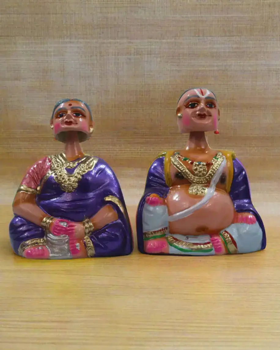 Traditional Thanjavur Dolls – Handcrafted South Indian Golu Figurines | Thalayatti - Image 8