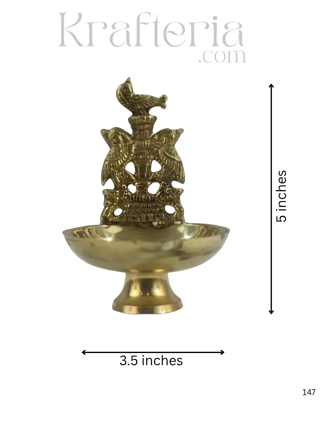 Traditional Brass Bird Deepam for Pooja Rituals - Image 4