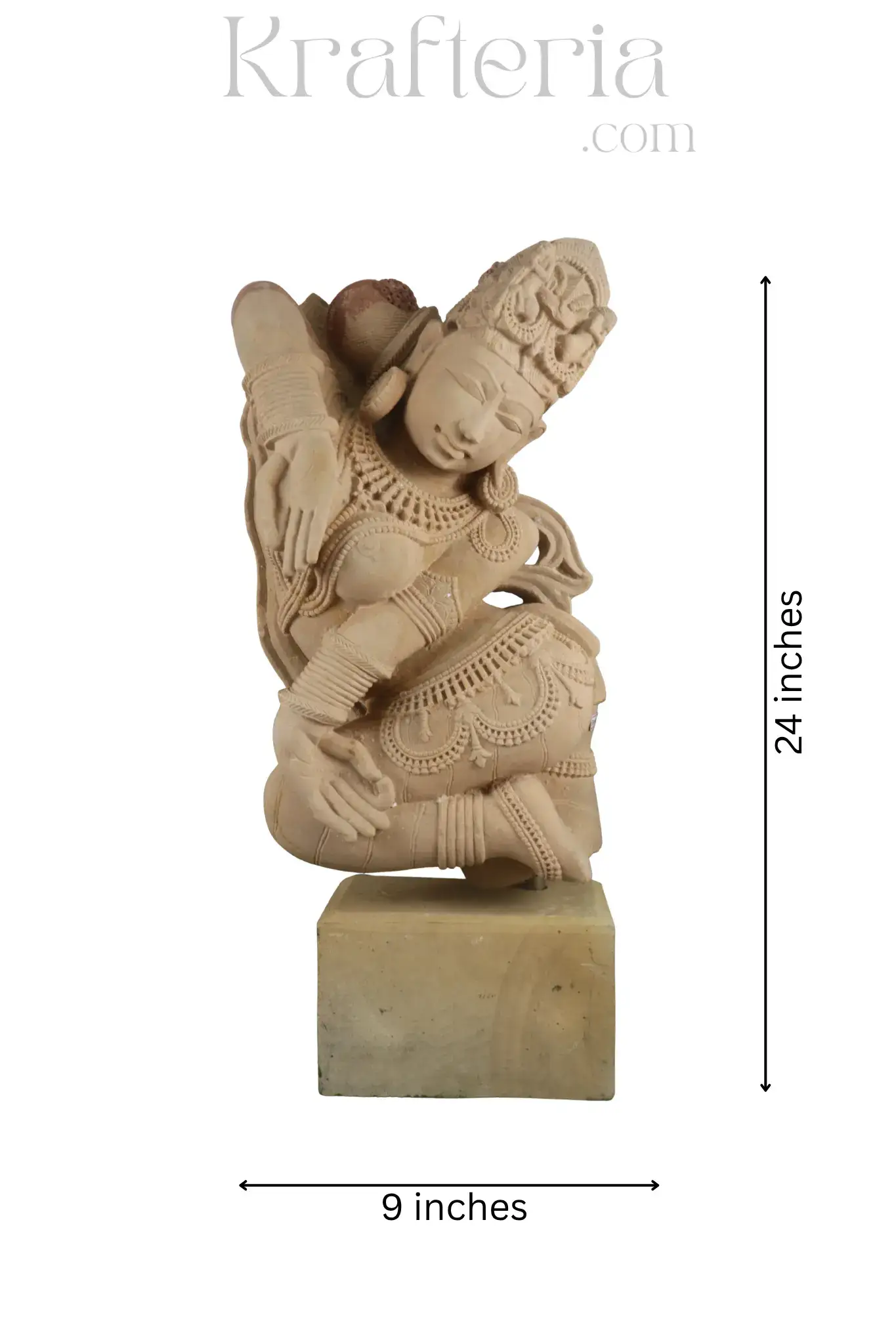 Sandstone Sculpture Of A Traditional Indian Dancer - Image 9