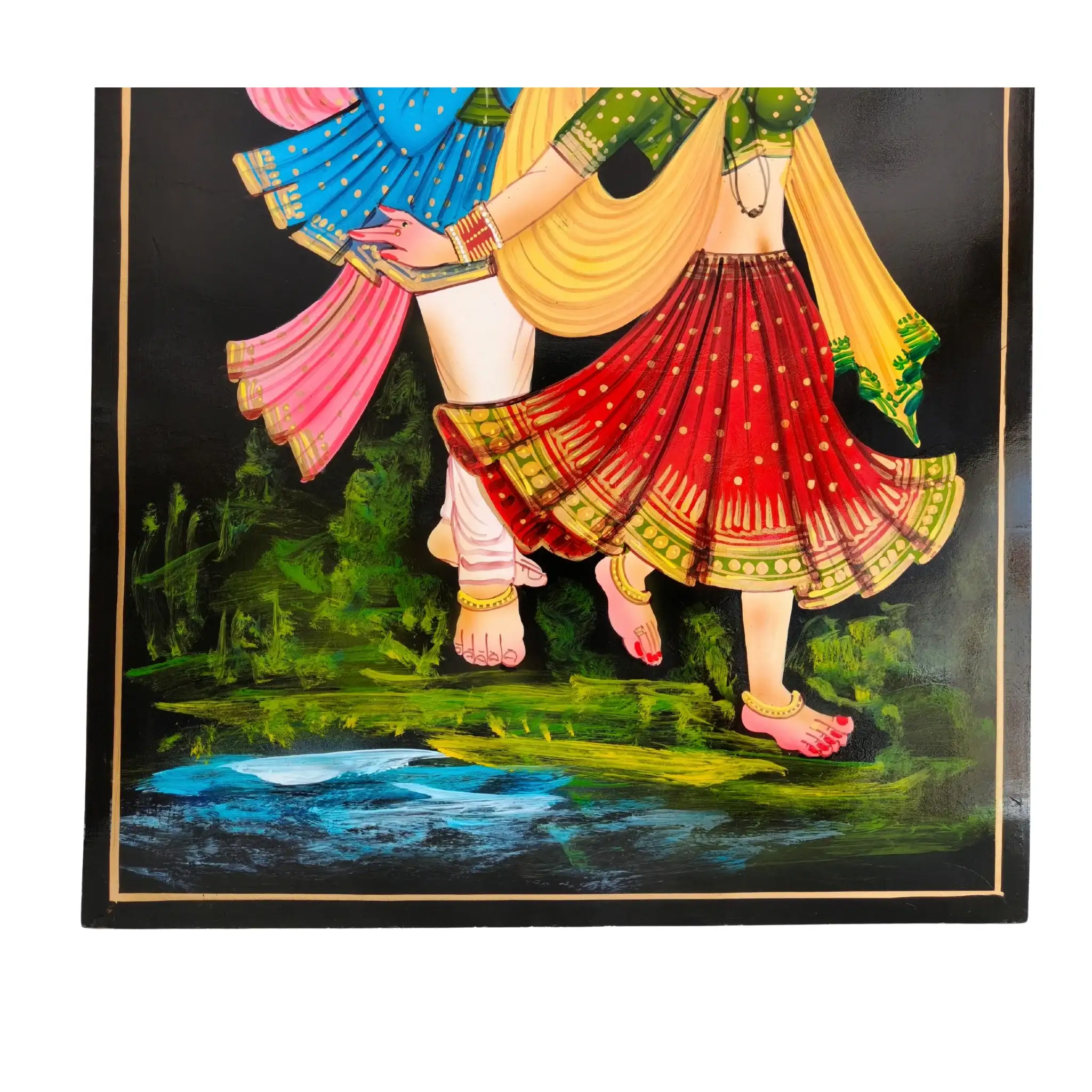 Traditional Folk Dance Couple – Nirmal Painting - Image 4
