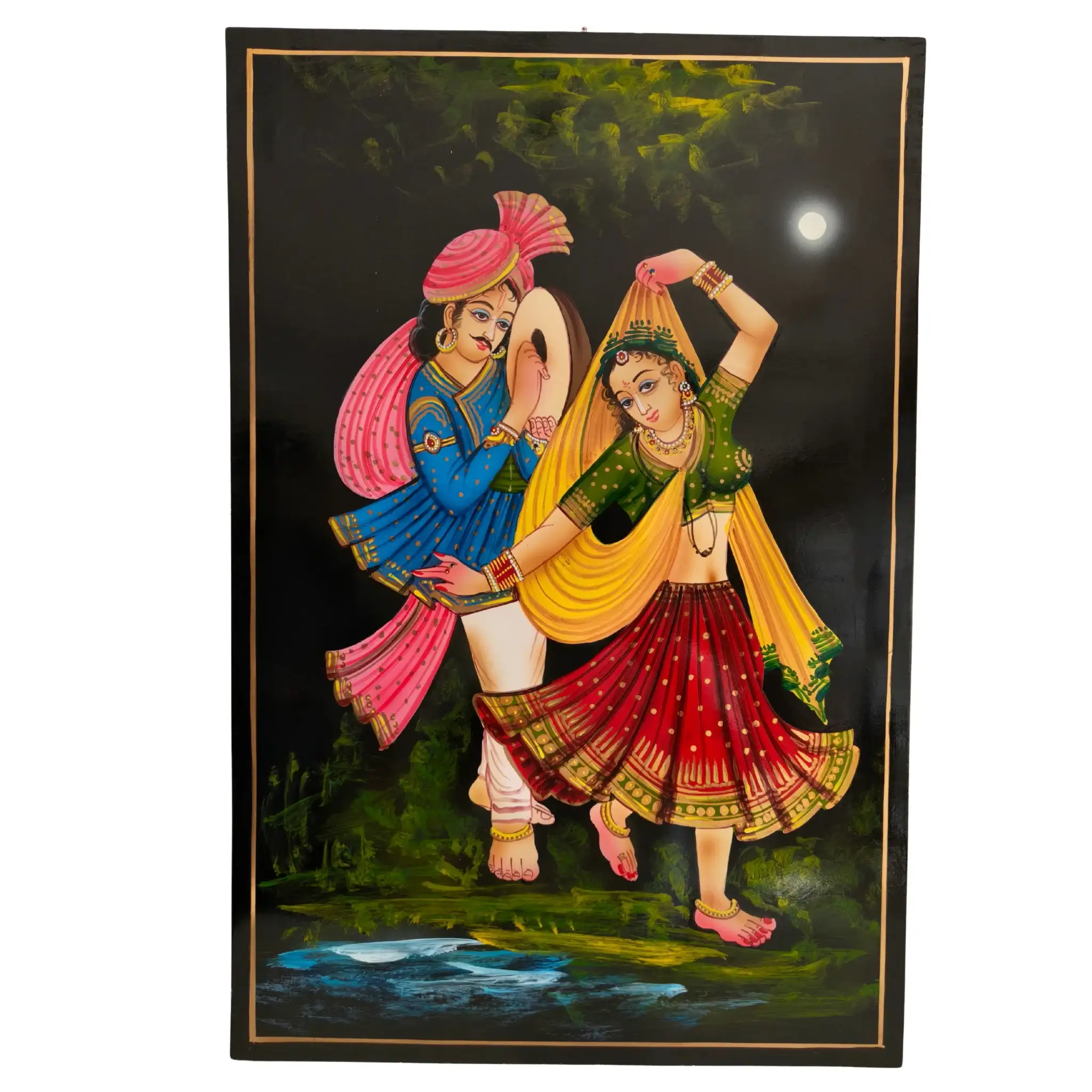 Traditional Folk Dance Couple – Nirmal Painting - Image 5