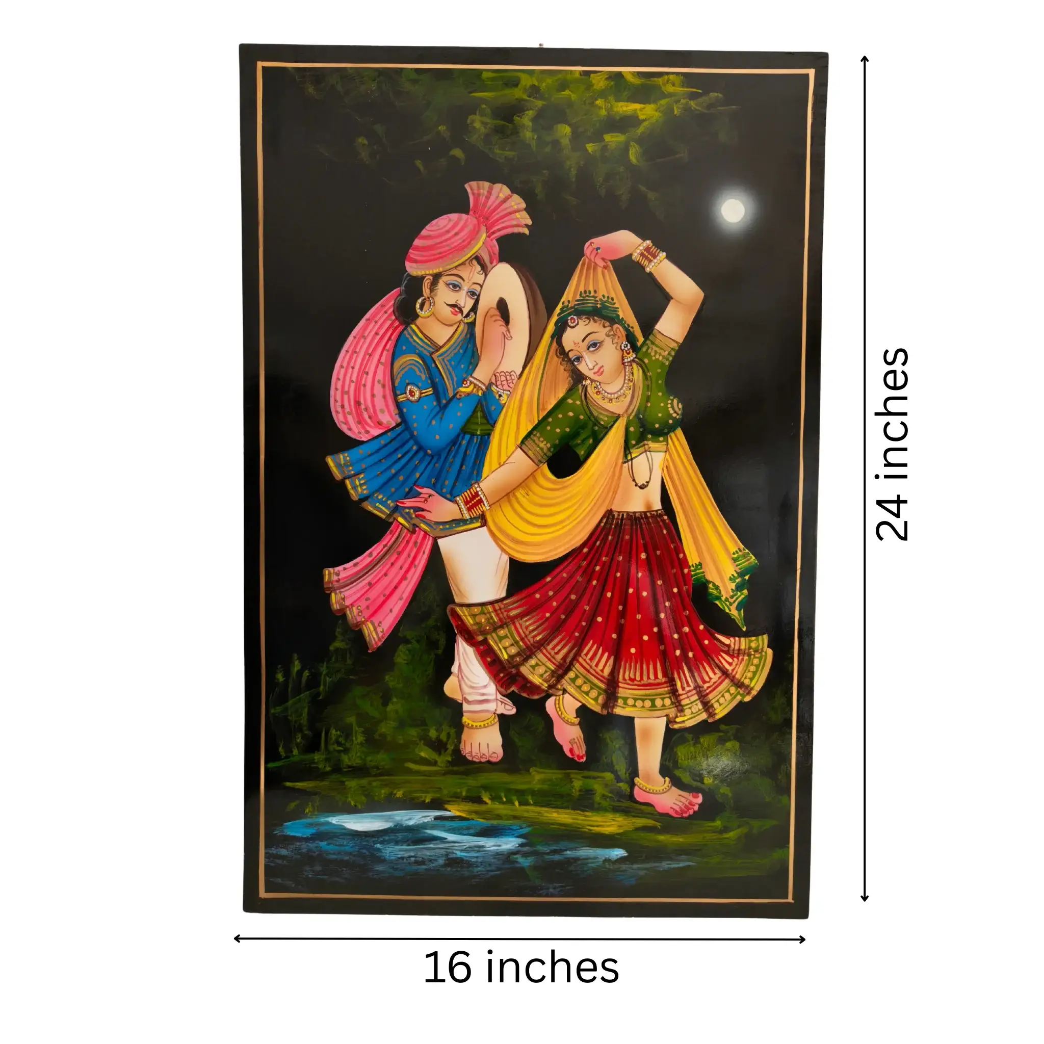 Traditional Folk Dance Couple – Nirmal Painting - Image 6