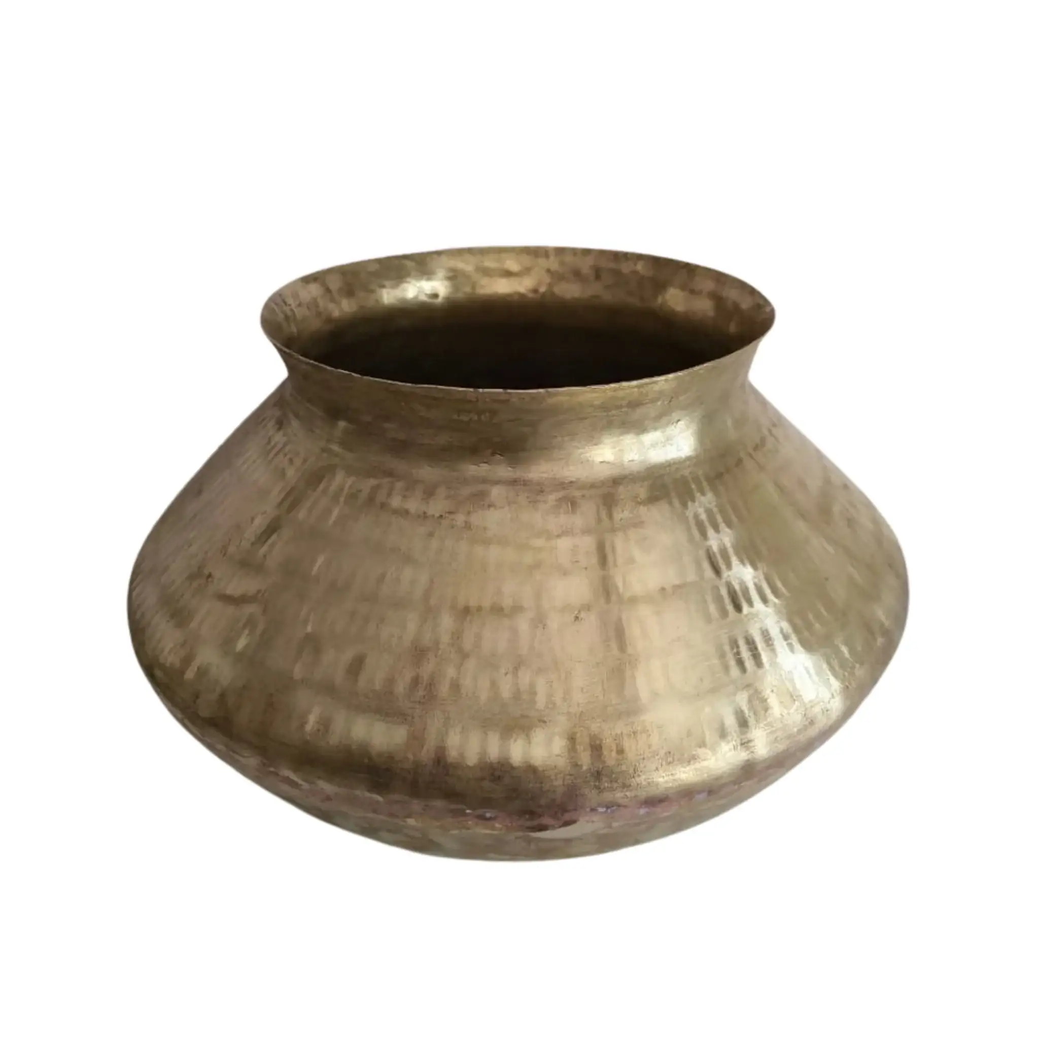 Handcrafted Brass Water Pot – Vintage Hammered Cooking Vessel | Handmade Brass Bowl - Image 2