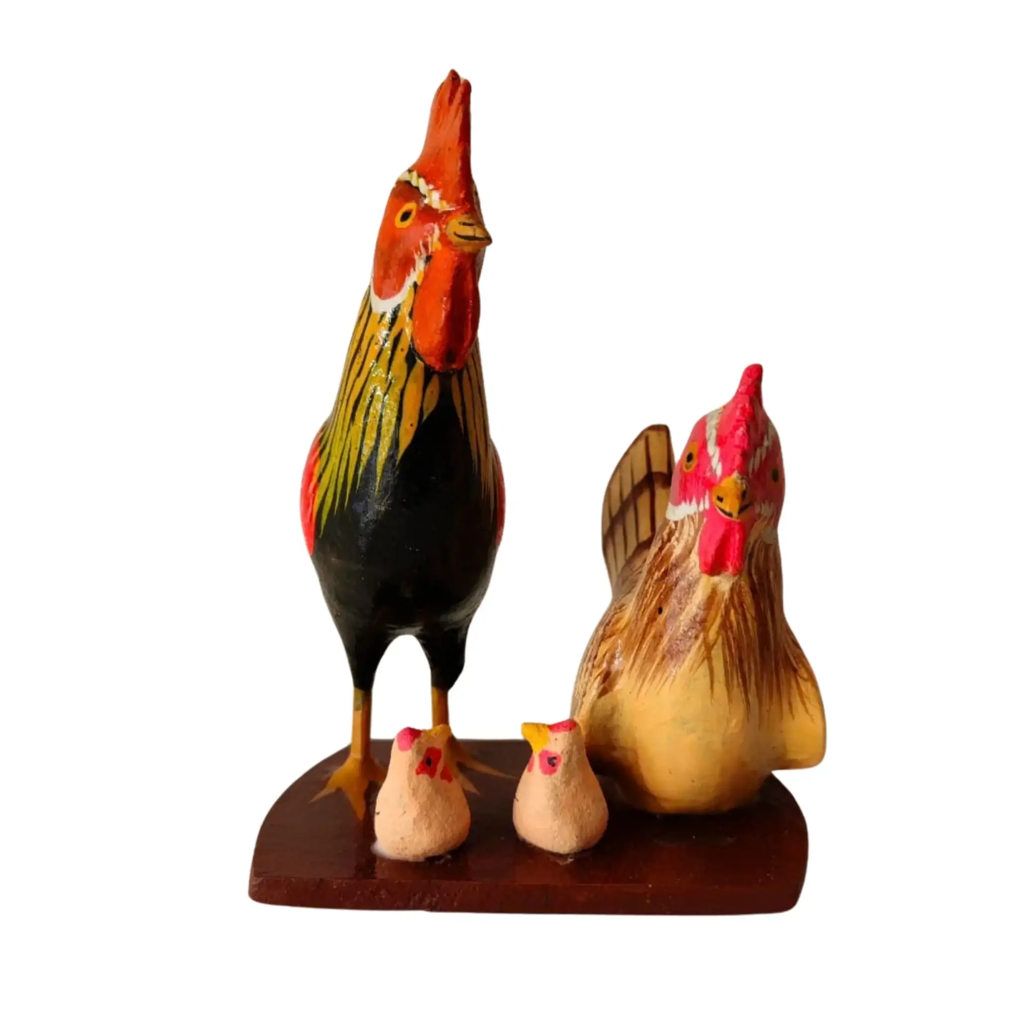 Nirmal Wooden Rooster Family Toy - Image 4