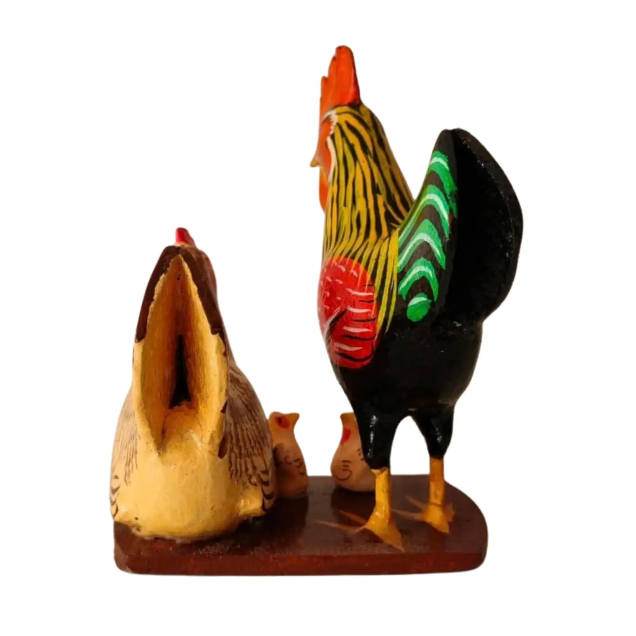 Nirmal Wooden Rooster Family Toy - Image 6