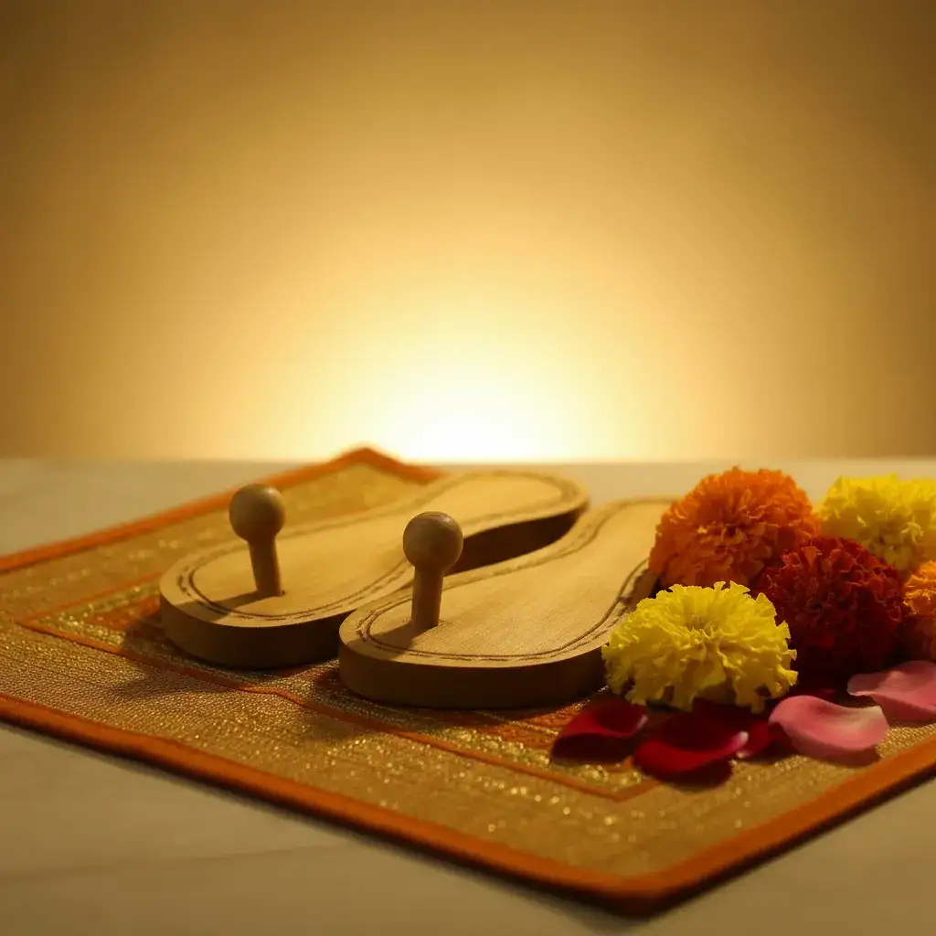 Traditional Wooden Paadukalu – Handcrafted for Pooja Ceremonies