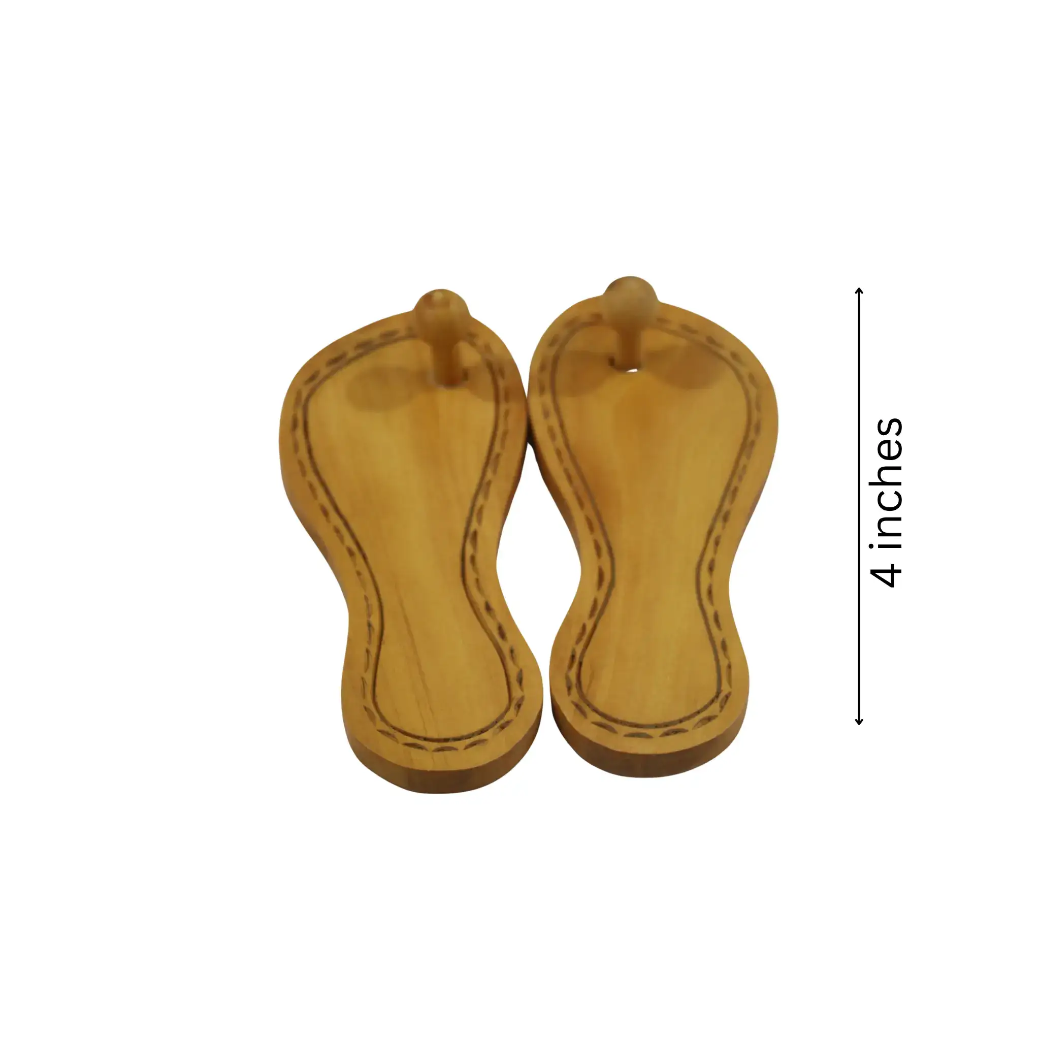Traditional Wooden Paadukalu – Handcrafted for Pooja Ceremonies - Image 2