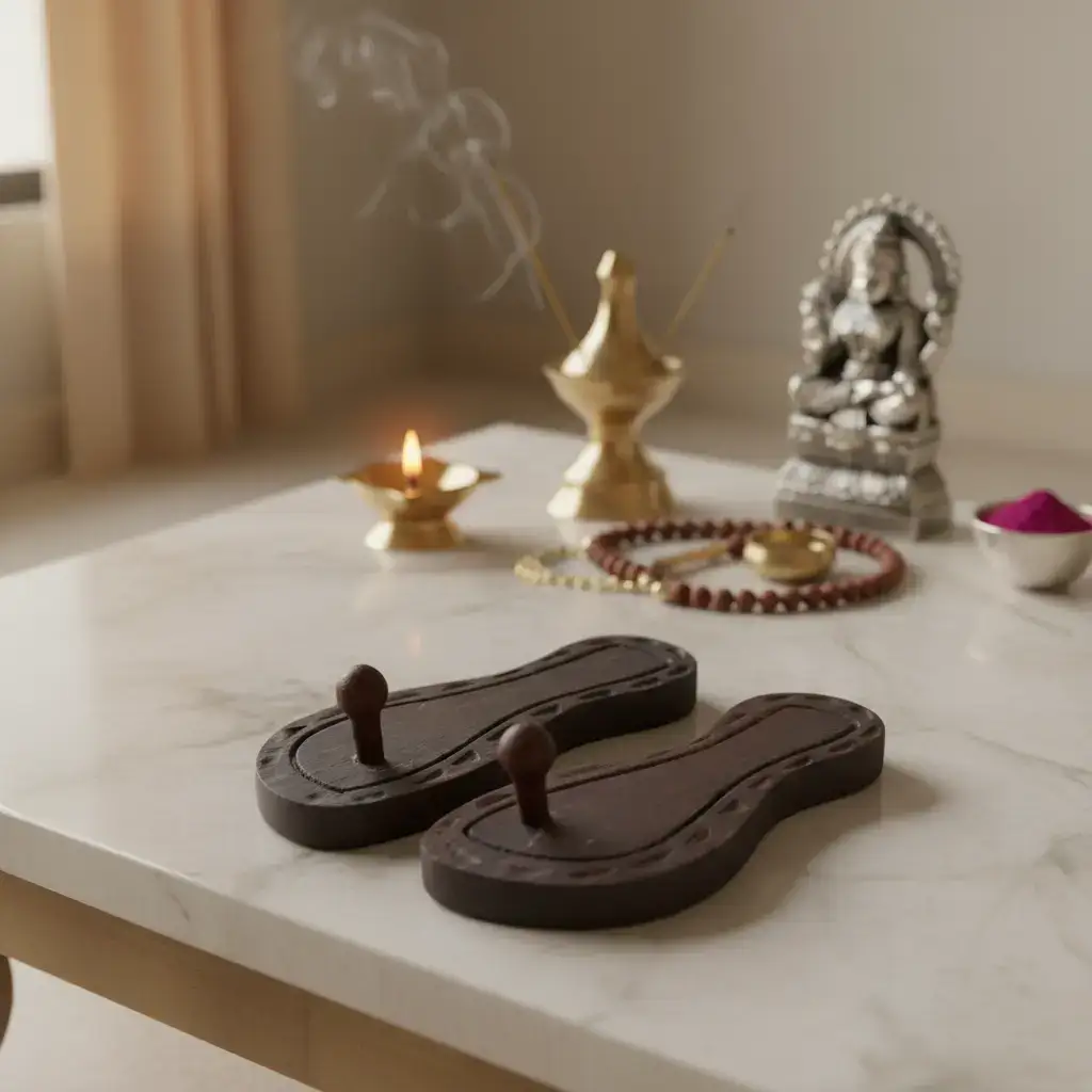 Traditional Wooden Paadukalu – Handcrafted for Pooja Ceremonies - Image 7