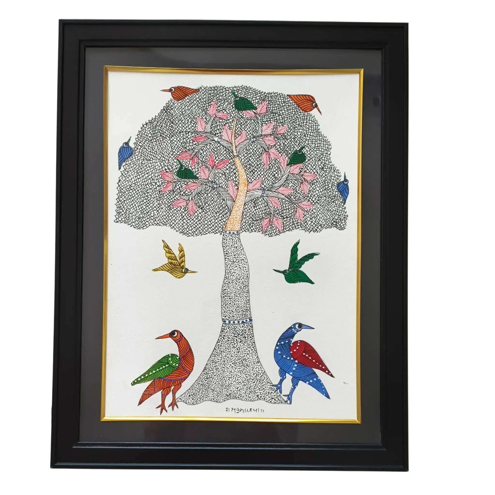 The Cosmic Tree Tribal Expression Gond Painting - Image 2