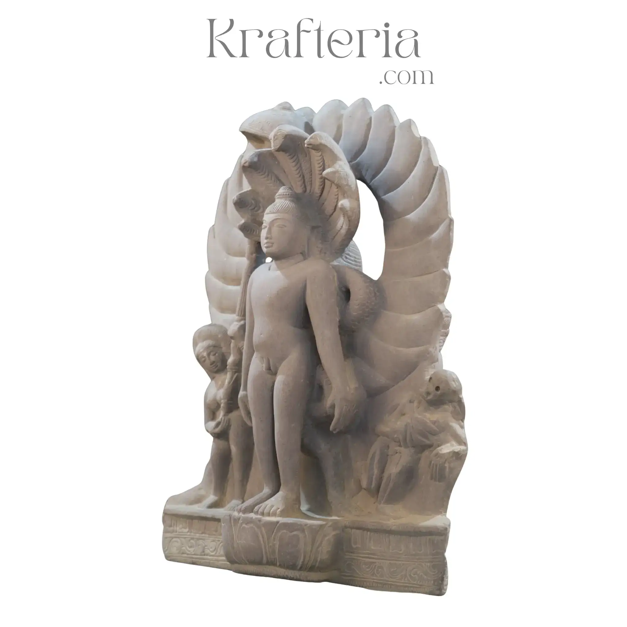 Vardhaman Mahaveer 2-Sided Sculpture – Divine Jain Tirthankara Art - Image 6