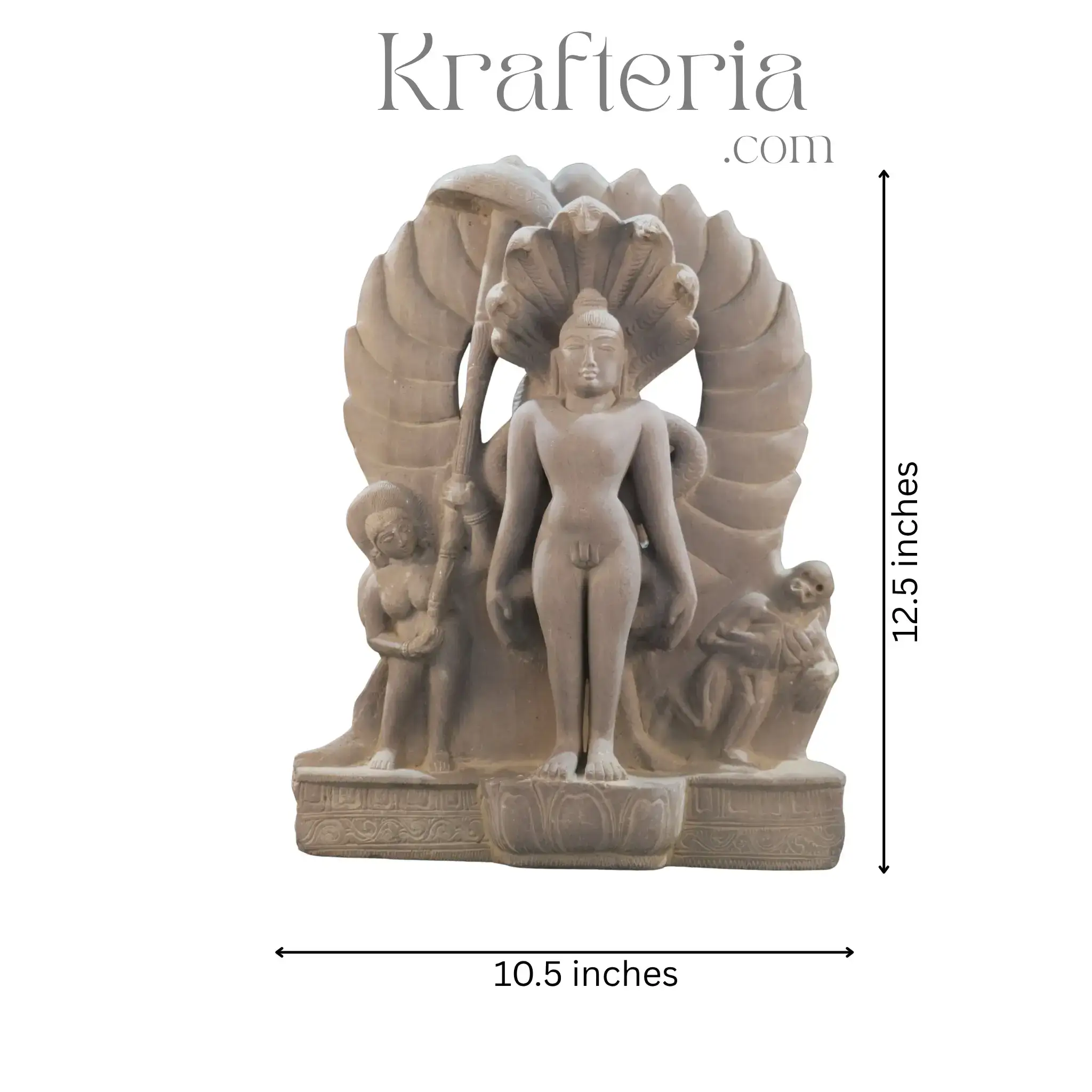 Vardhaman Mahaveer 2-Sided Sculpture – Divine Jain Tirthankara Art - Image 8