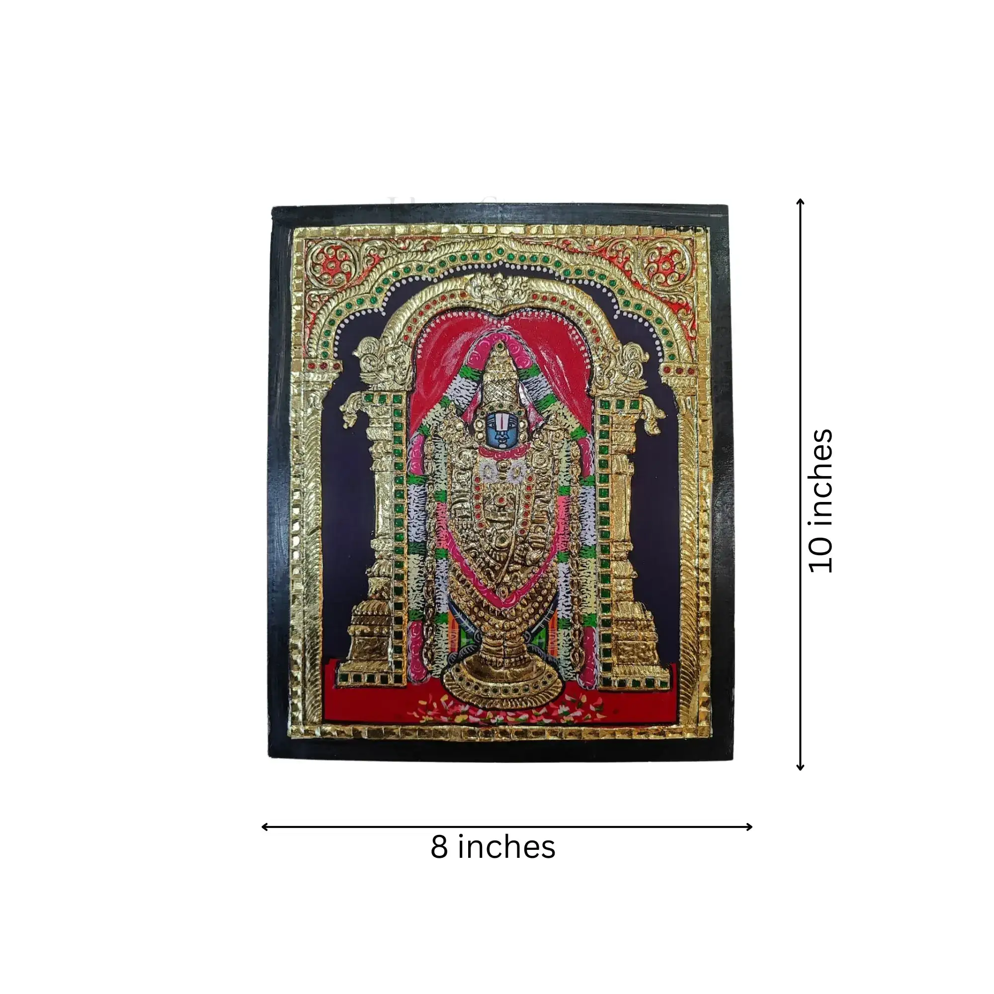 Glorious Venkateshwara Swamy Thanjavur Painting - Image 3