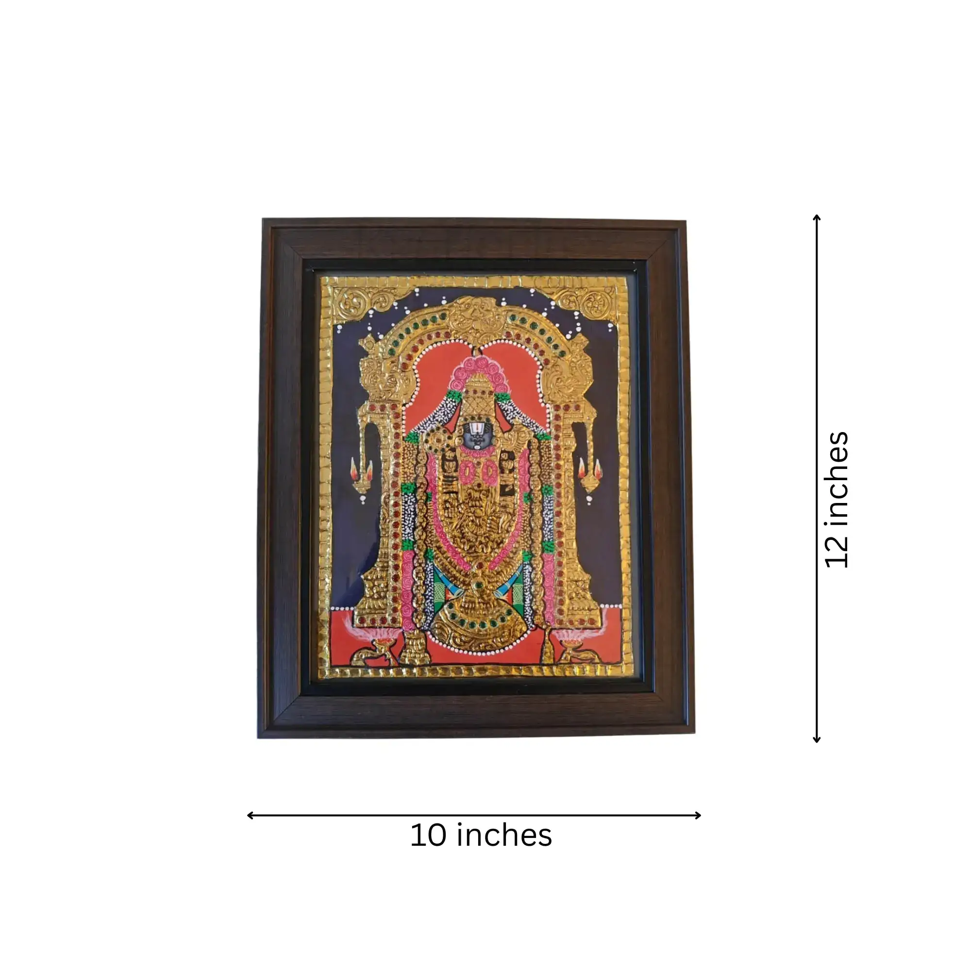 Glorious Venkateshwara Swamy Thanjavur Painting - Image 6