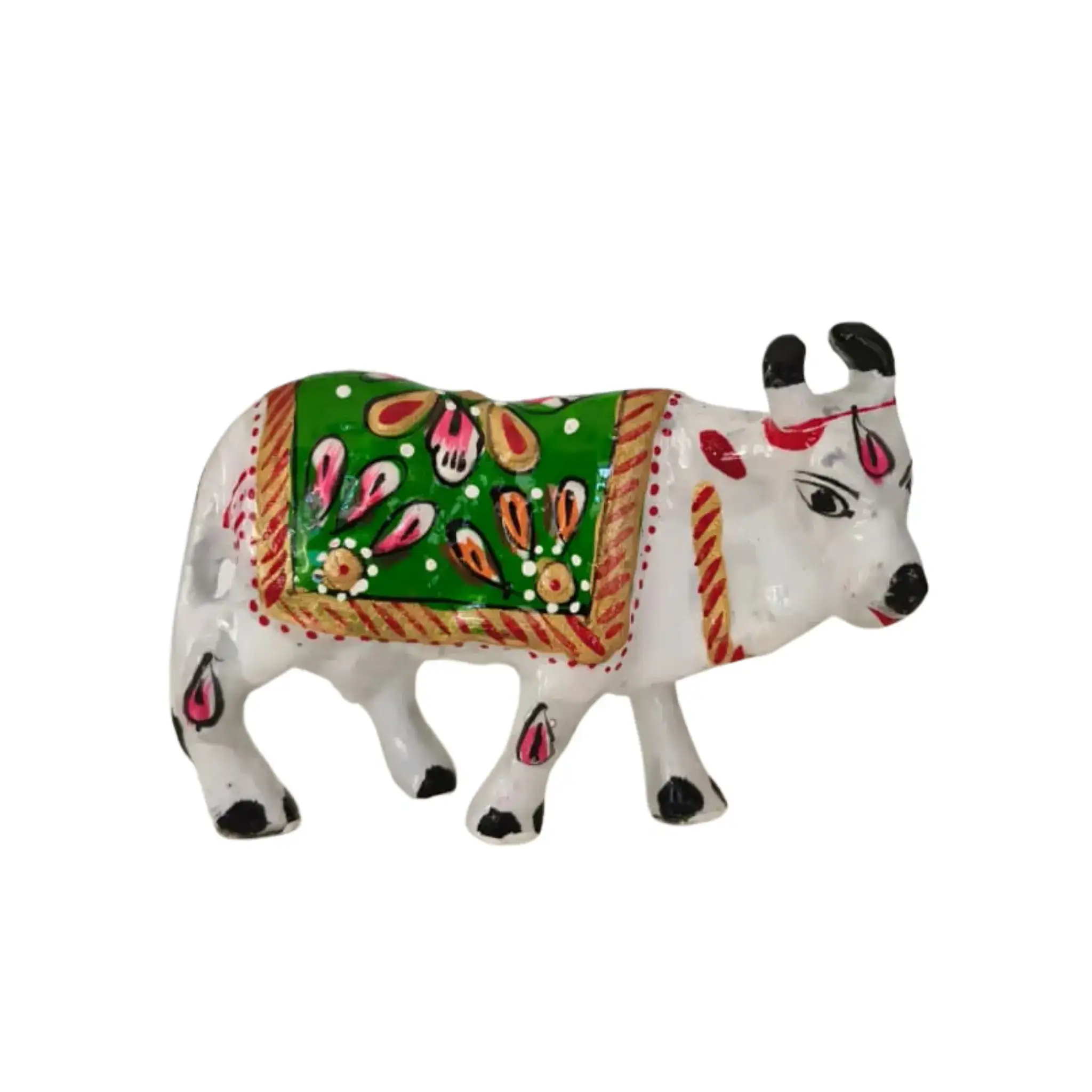 Hand-Painted Metal Cow Statue - Image 8