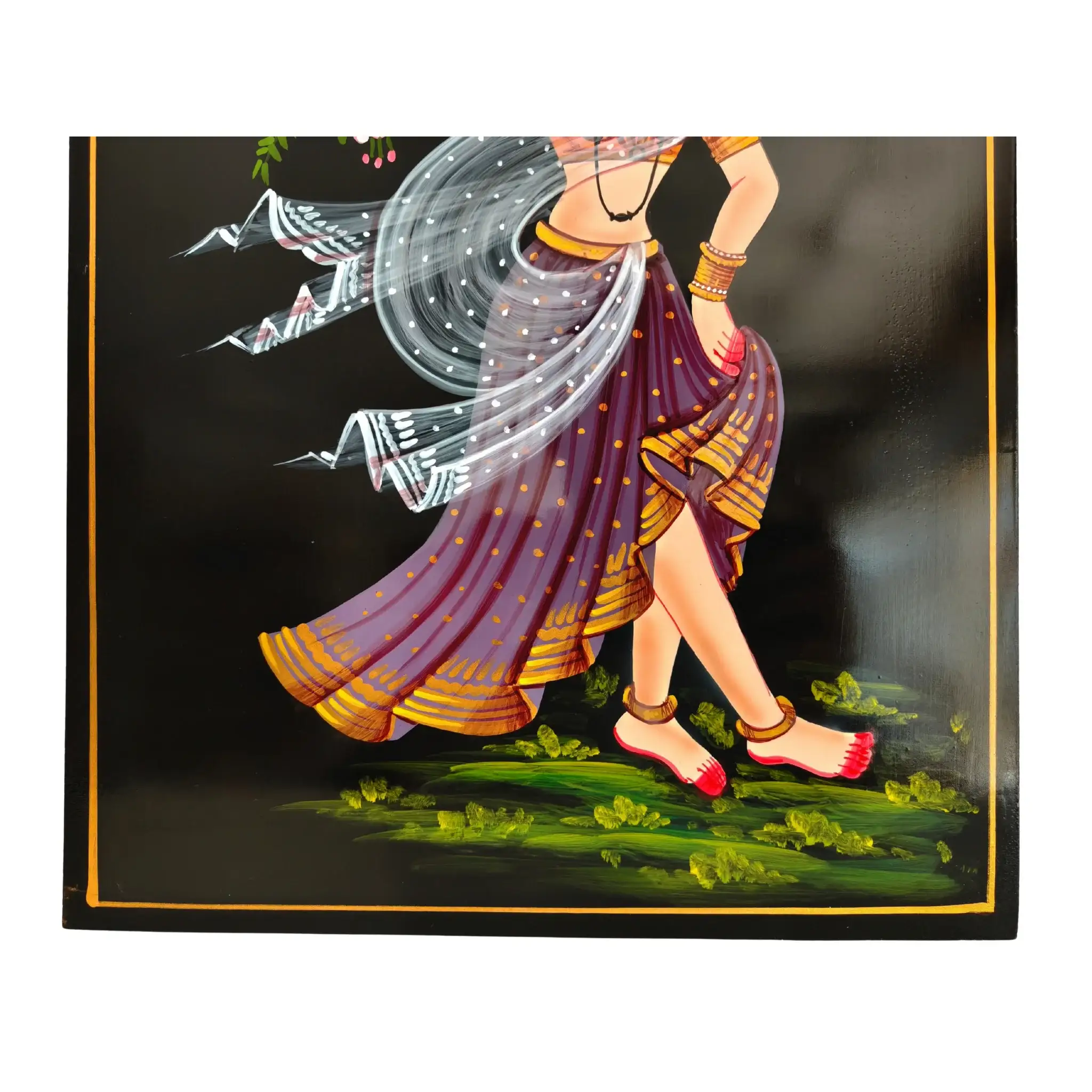 The Village Lady with Water Pot - Nirmal Painting - Image 4