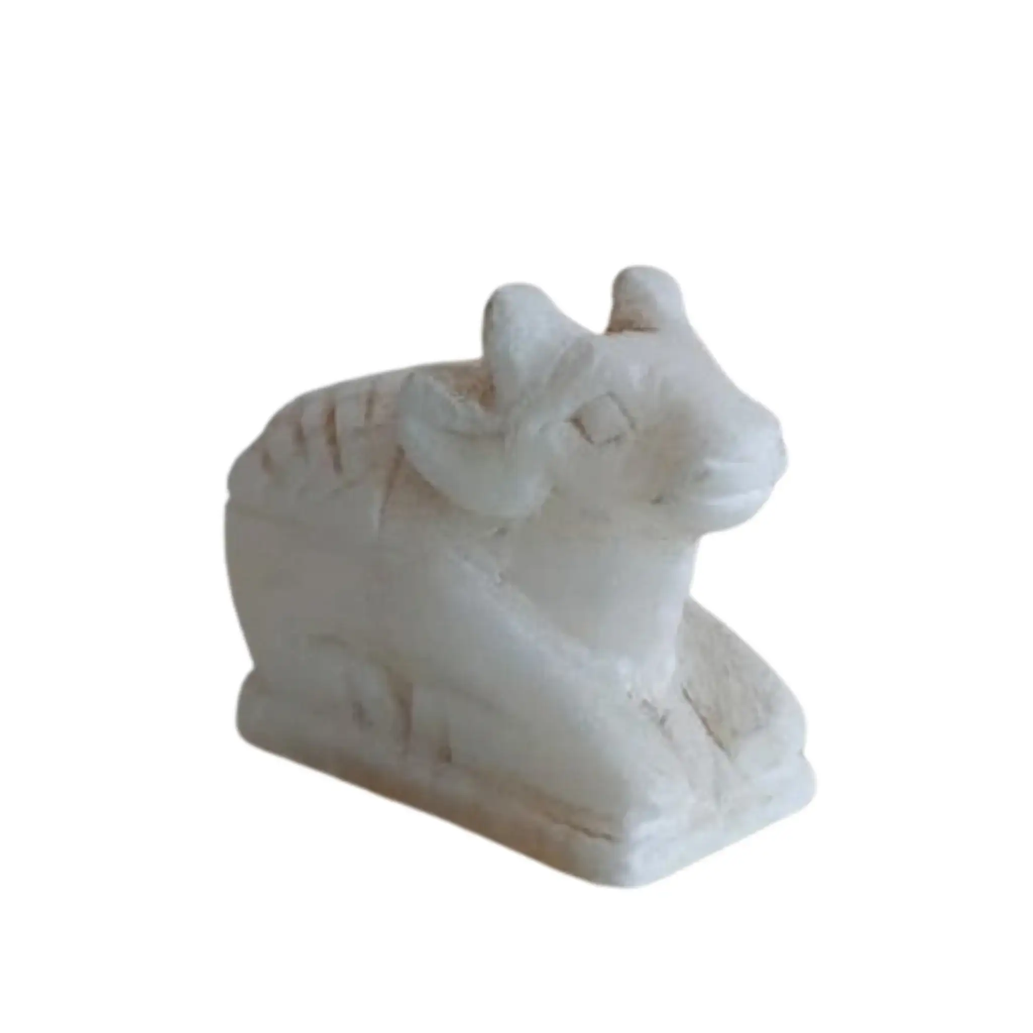 Handcrafted Marble Small Nandi Idol - Image 3