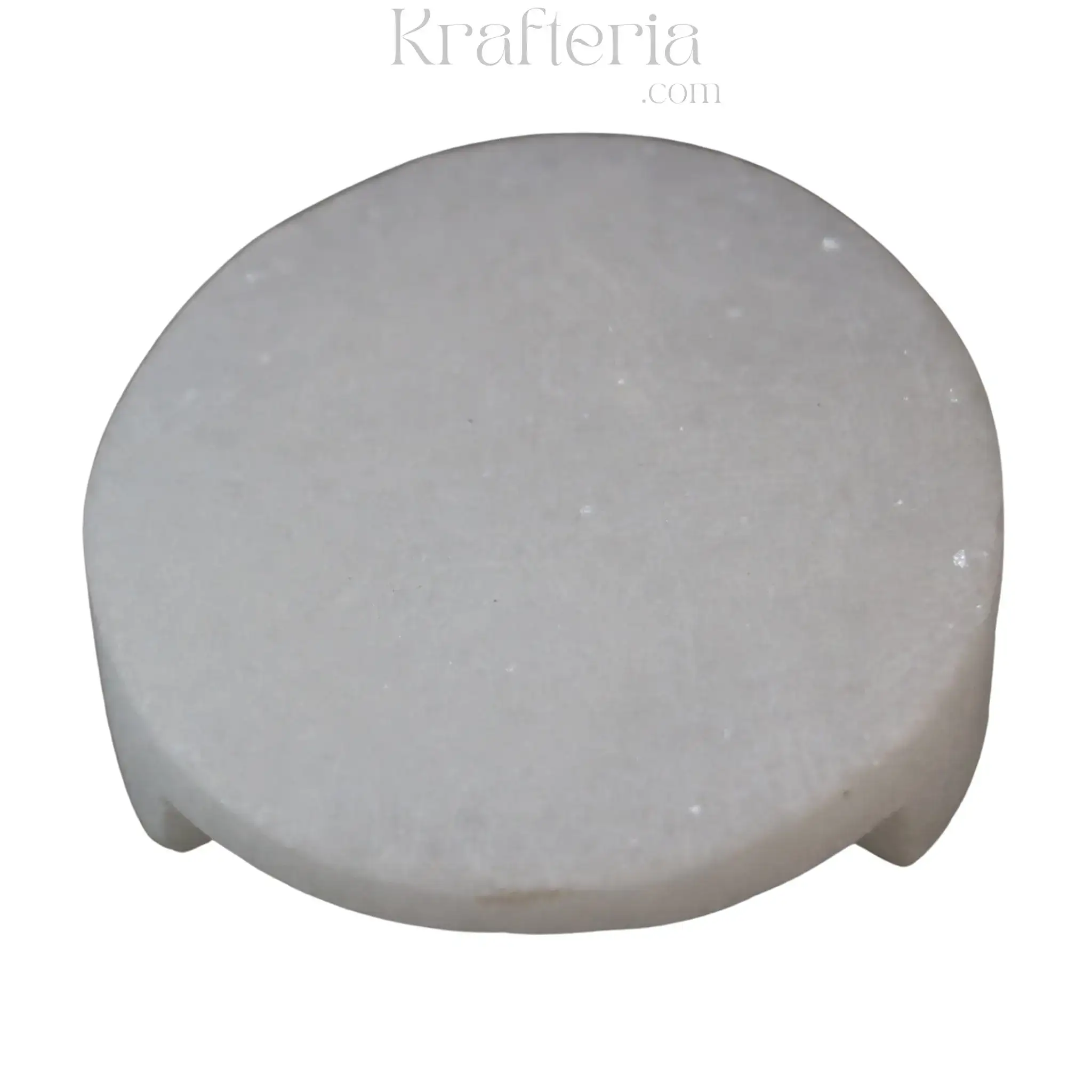White Marble Stool – Elegant Accent Piece - Image 2