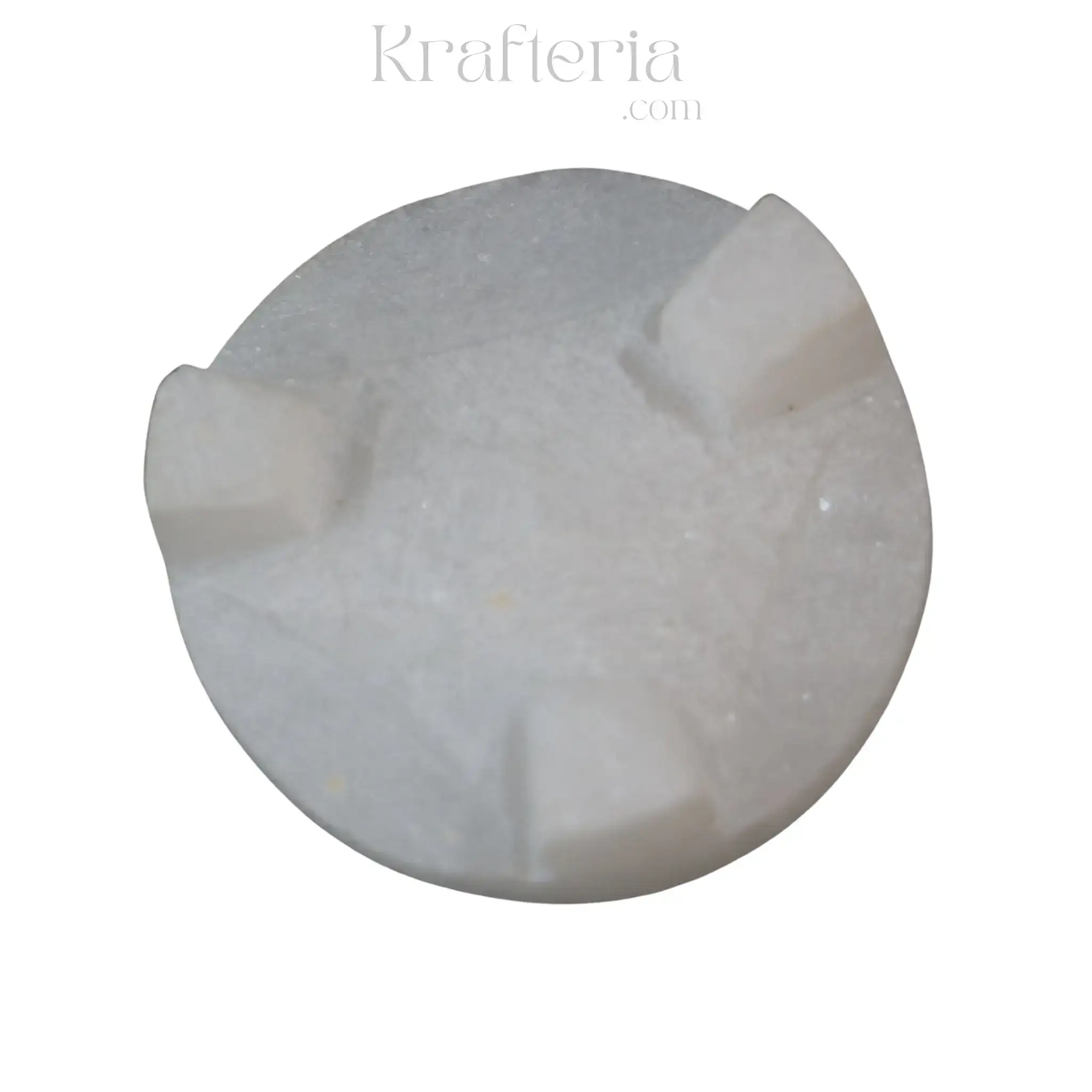 White Marble Stool – Elegant Accent Piece - Image 3