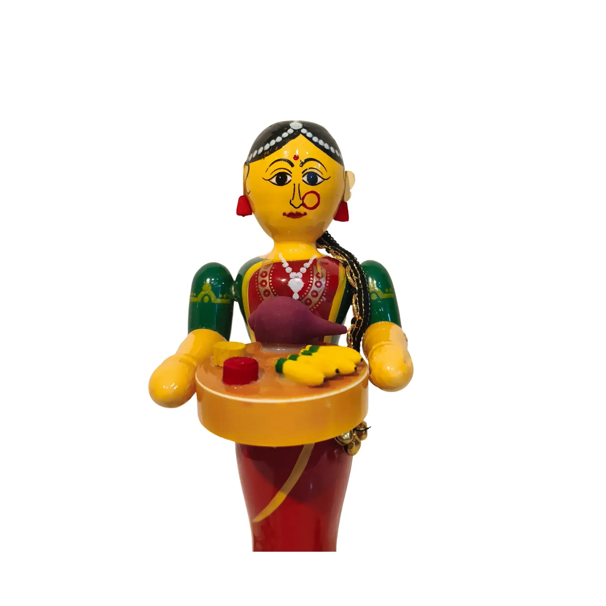 Woman with Offering Tray Etikoppaka Art - Image 2