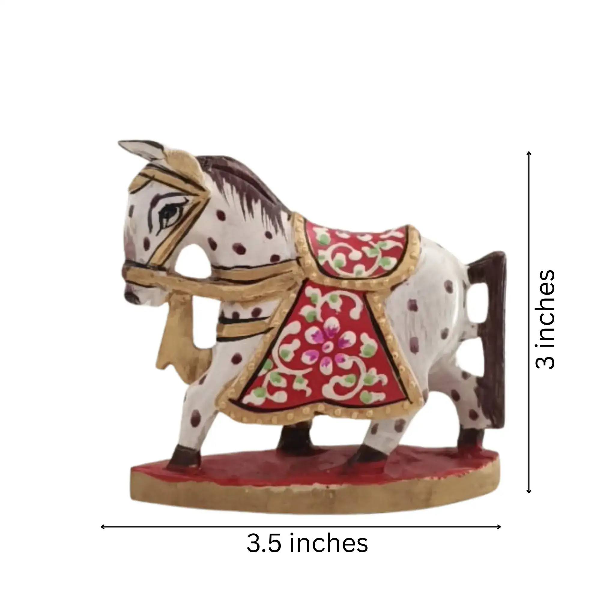 Colorful Hand-Painted Horse with Base | Traditional Art Decor - Image 18