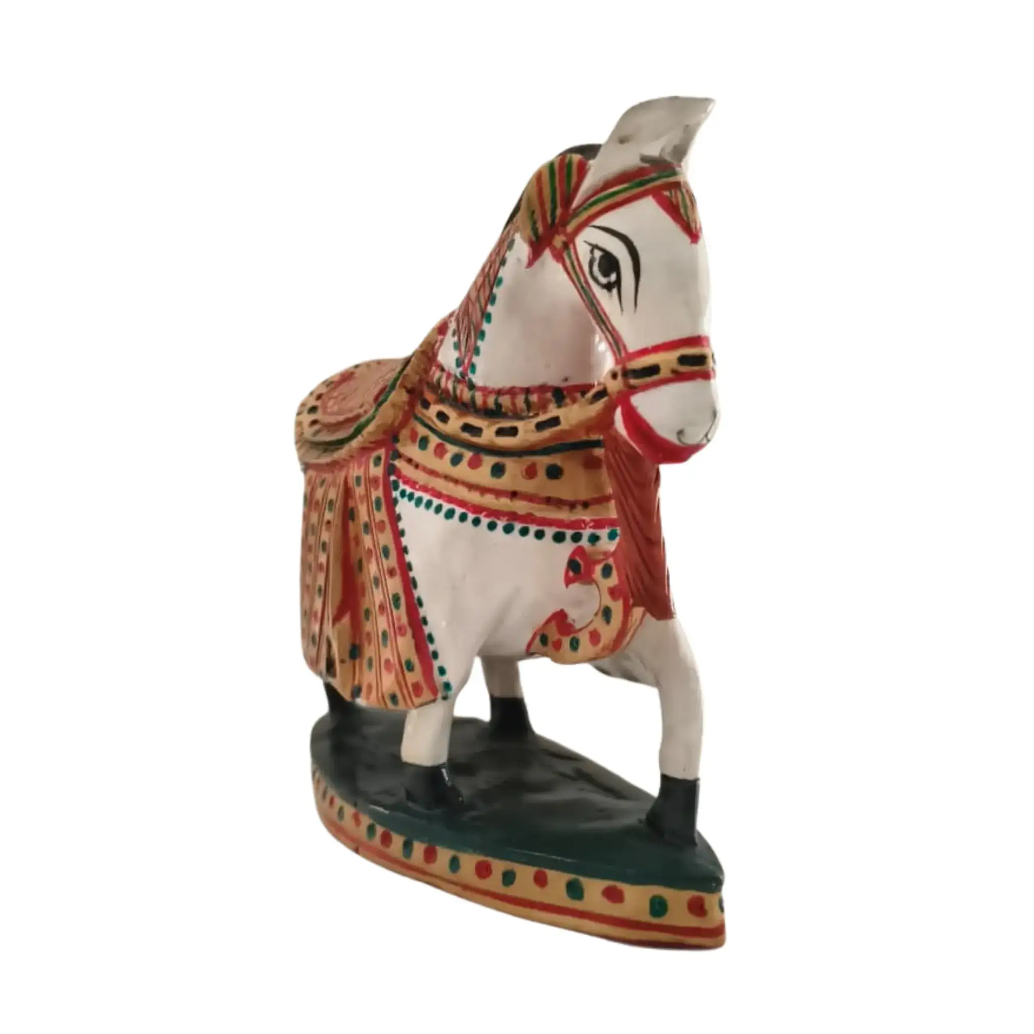 Colorful Hand-Painted Horse with Base | Traditional Art Decor - Image 5
