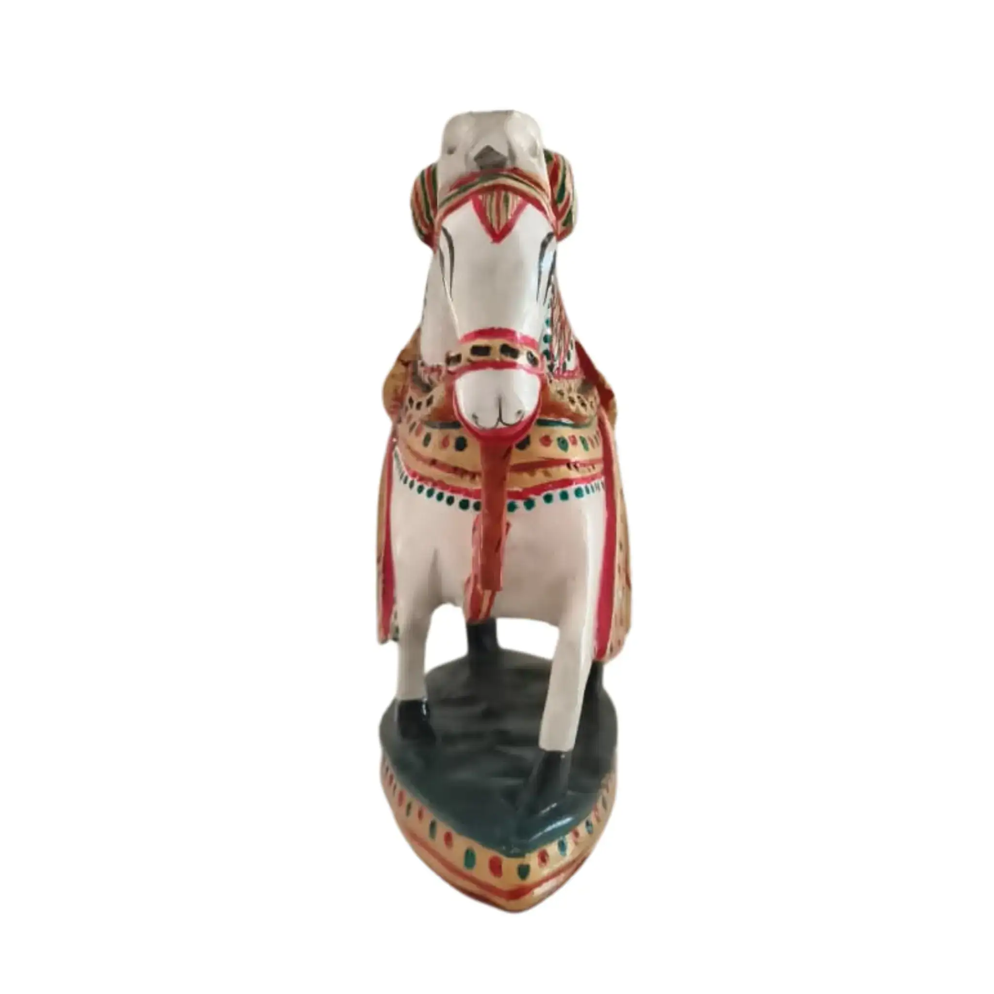 Colorful Hand-Painted Horse with Base | Traditional Art Decor - Image 8