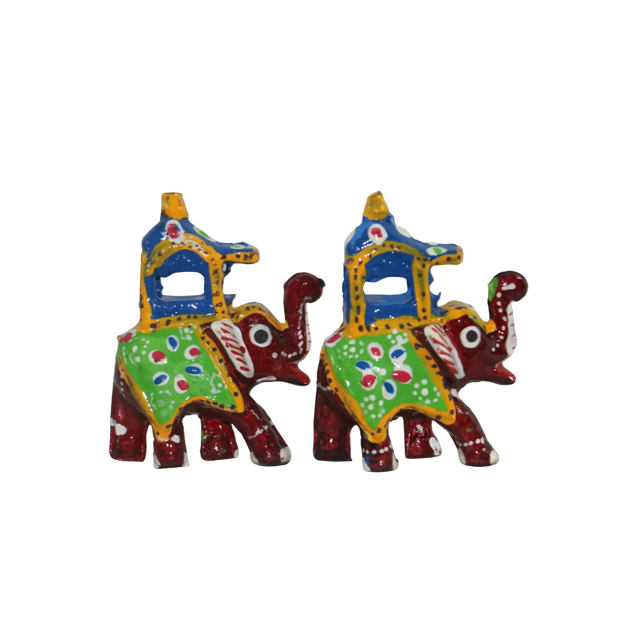 Wooden Ambari Elephant Pair – Handcrafted Royal Procession - Image 3
