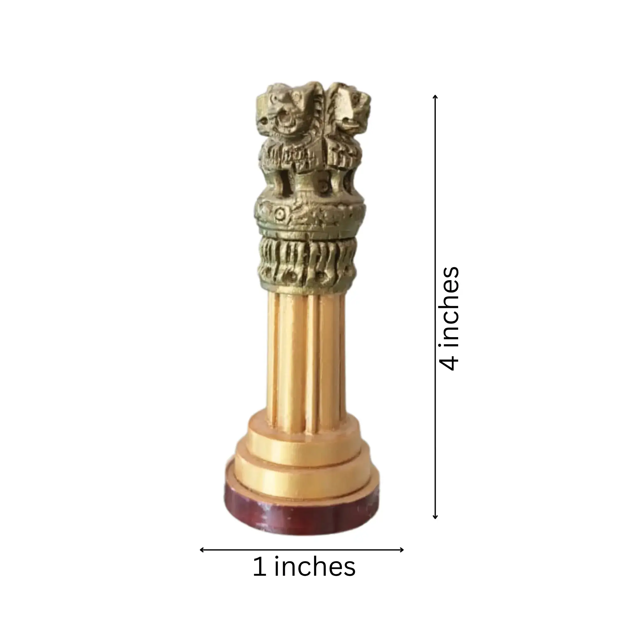 Handmade Wooden Ashoka Pillar – National Emblem Decorative Piece - Image 4