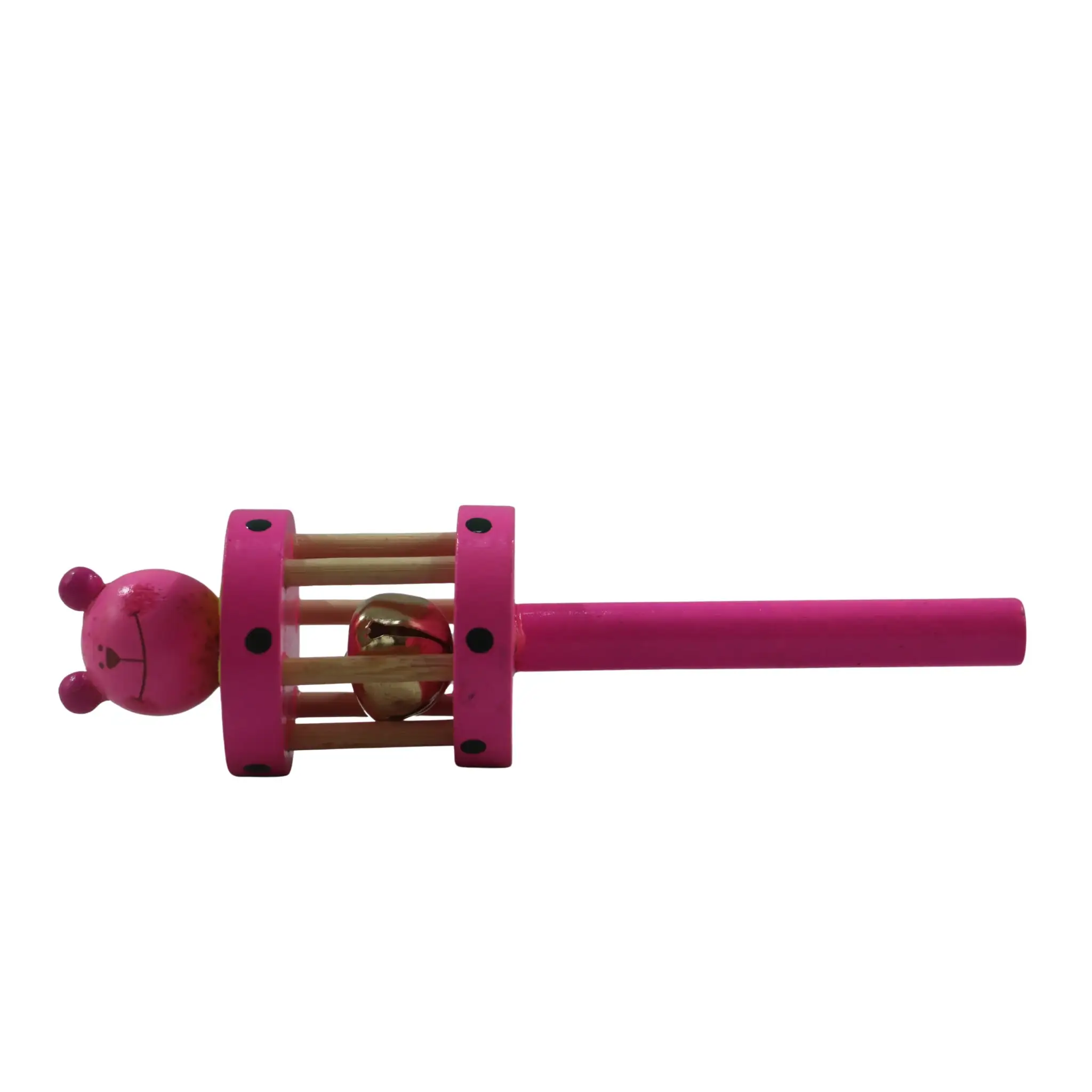 Channapatna Wooden Cage Rattle – Multicolour Baby Sensory Toy - Image 3