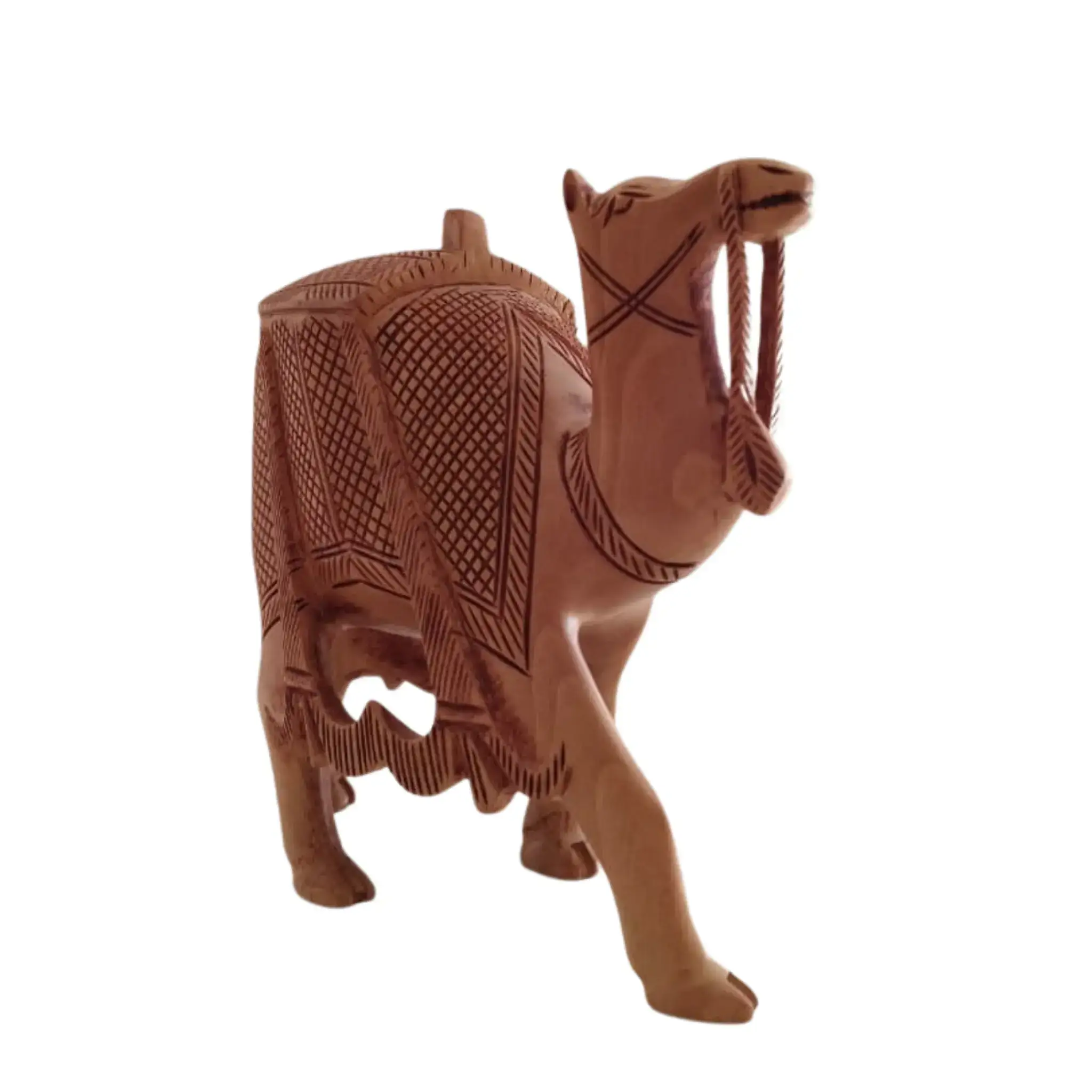 Intricately Hand-Carved Wooden Camel | Rustic Home Decor Piece - Image 11
