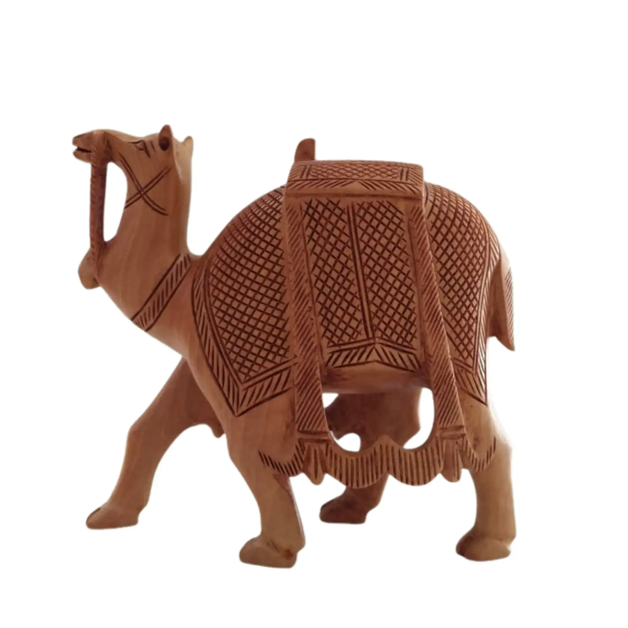 Intricately Hand-Carved Wooden Camel | Rustic Home Decor Piece - Image 14