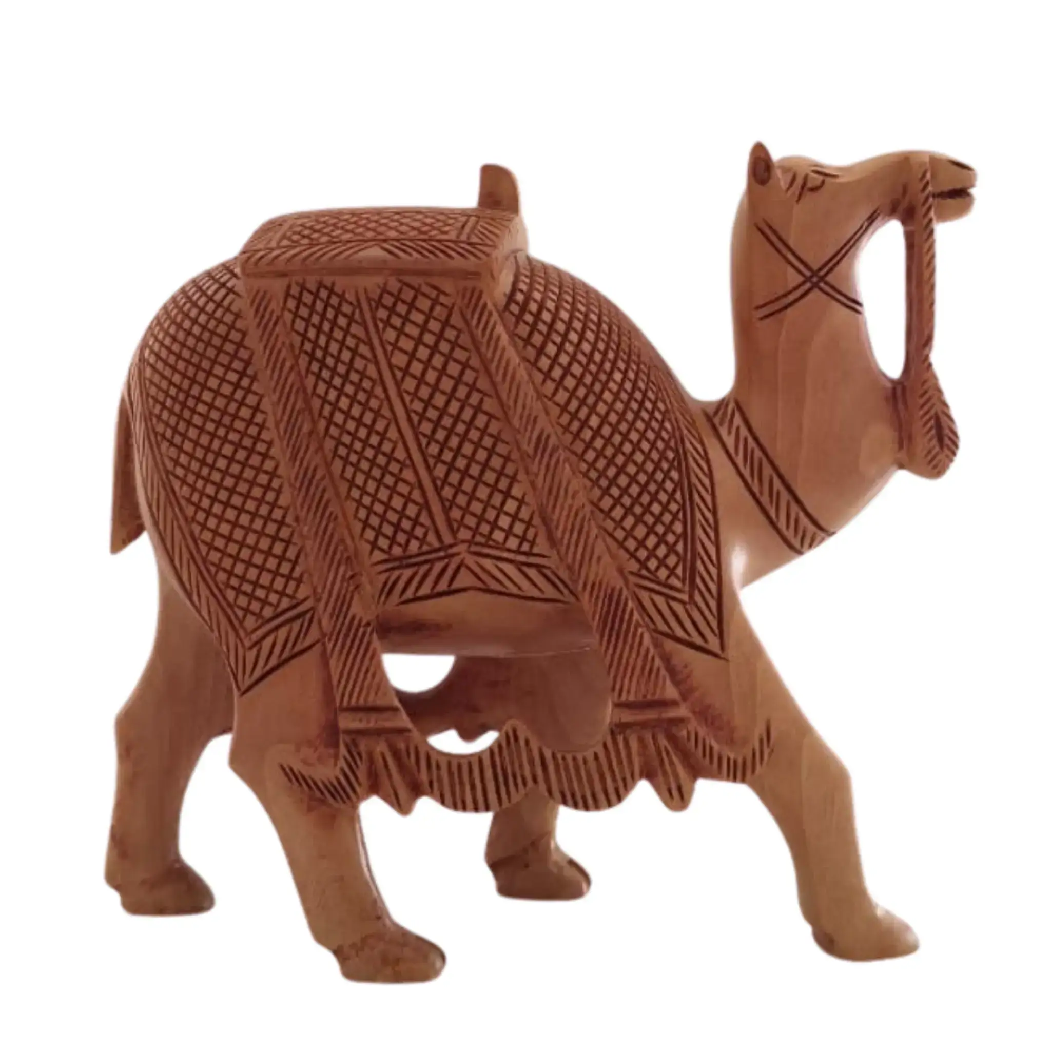 Intricately Hand-Carved Wooden Camel | Rustic Home Decor Piece - Image 15