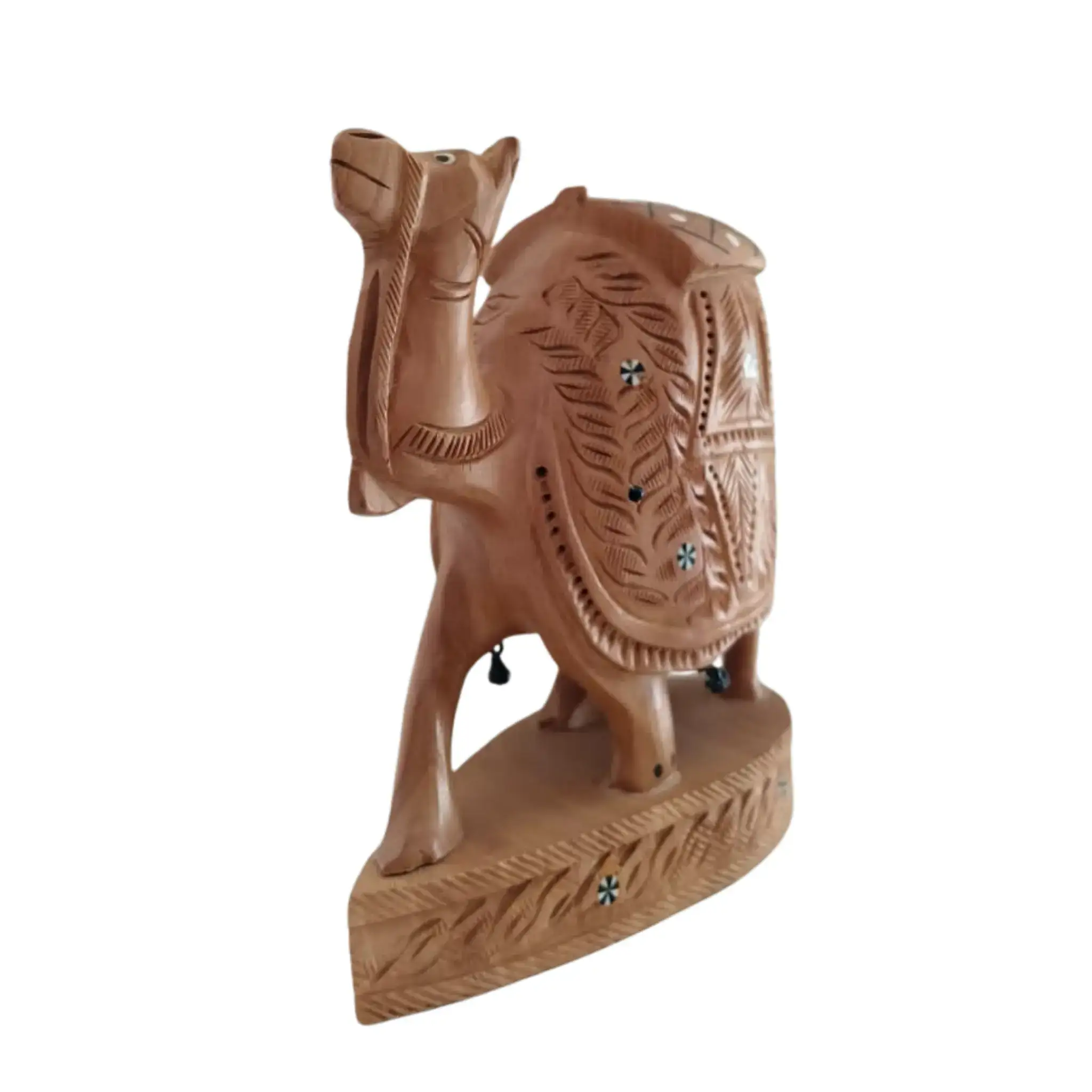 Intricately Hand-Carved Wooden Camel | Rustic Home Decor Piece - Image 4